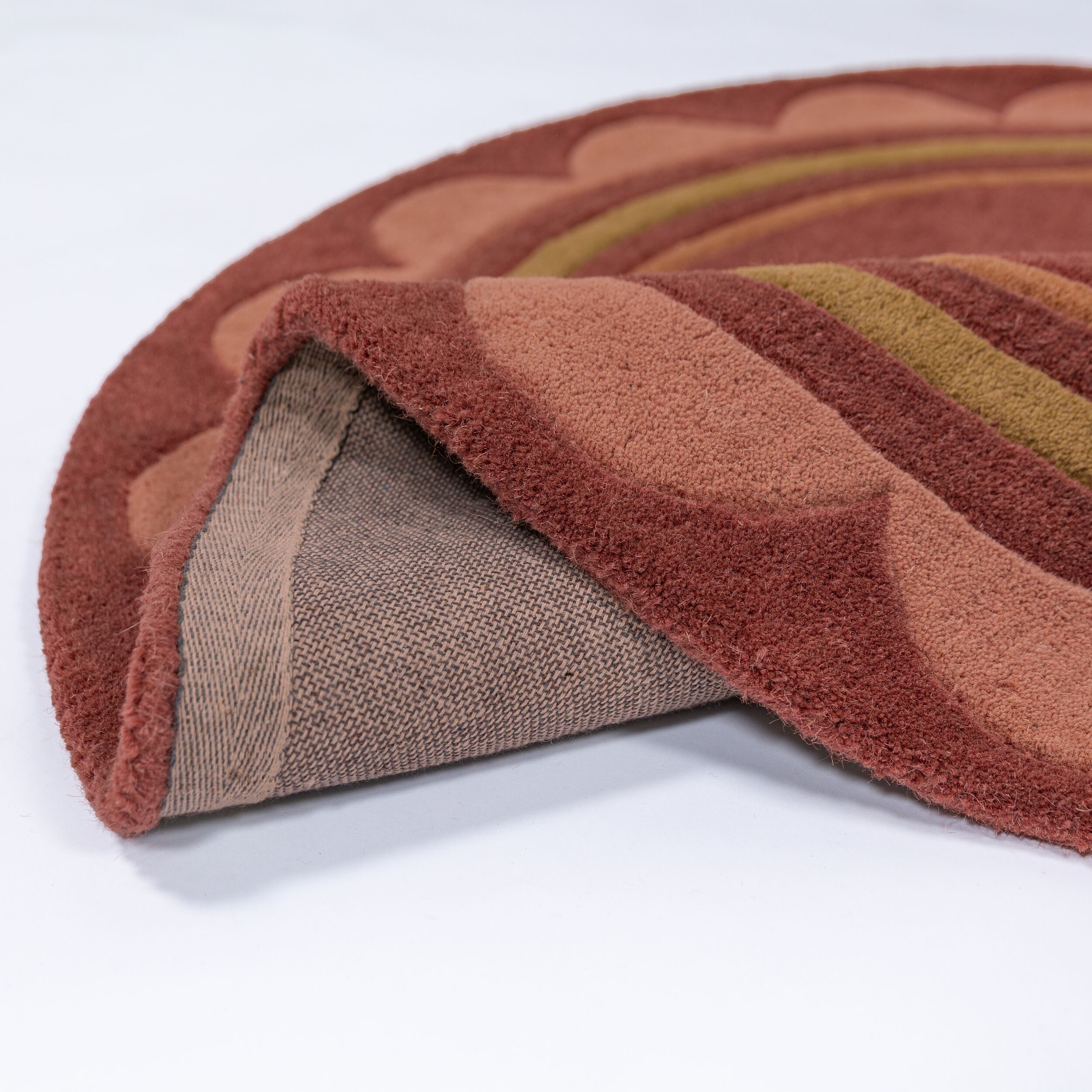 FLAIR RUGS »Lois mit Jakobsmuschelbordüre« rund 10 mm Höhe mit Jakobsmuschelbordüre
