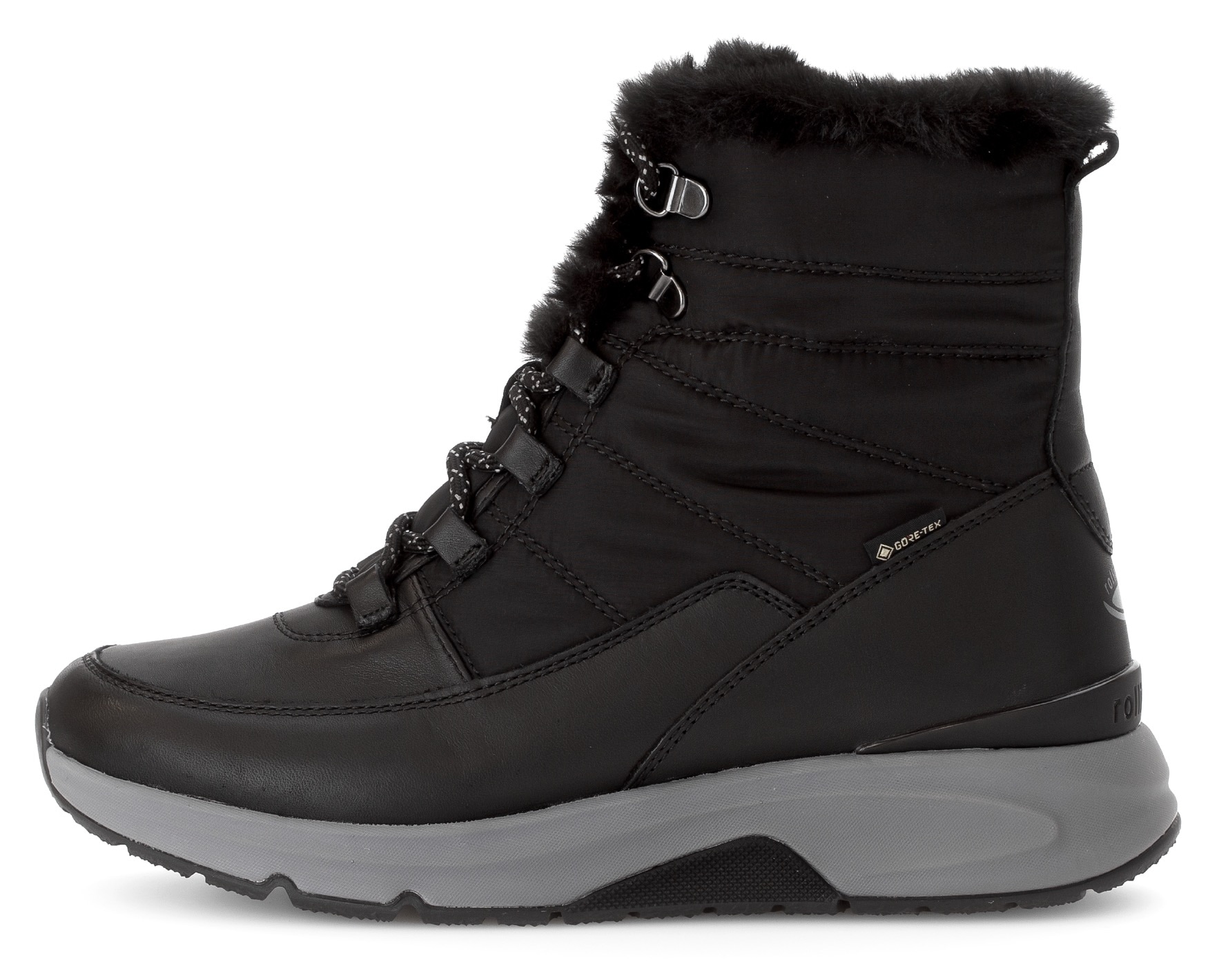 Gabor Rollingsoft Winterboots, Keilabsatz, Schnürboots, Outdoorsch, Ösen, Bergsteigerlook