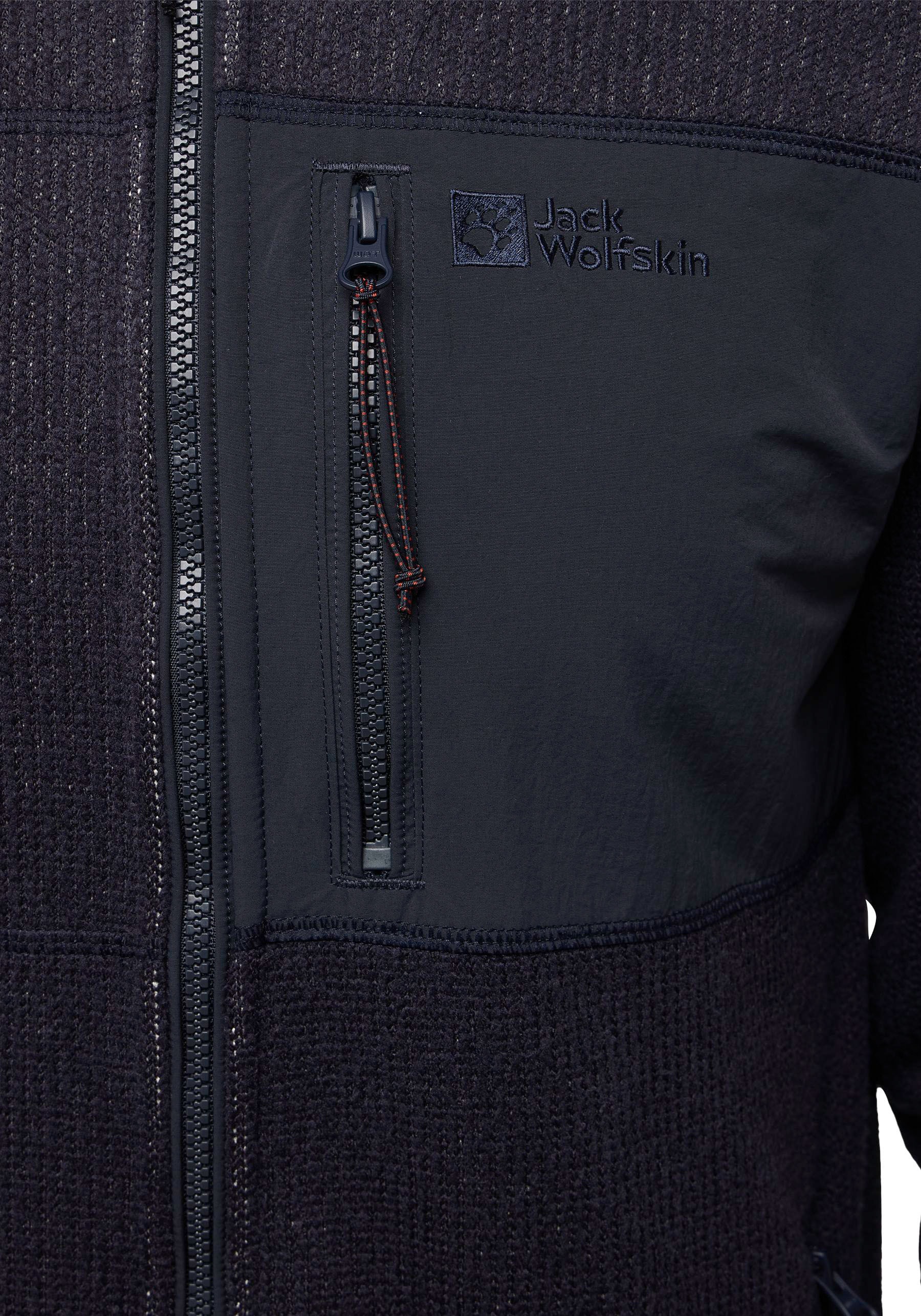 Jack Wolfskin Strickfleecejacke »KAMINFEUER«, mit Kapuze