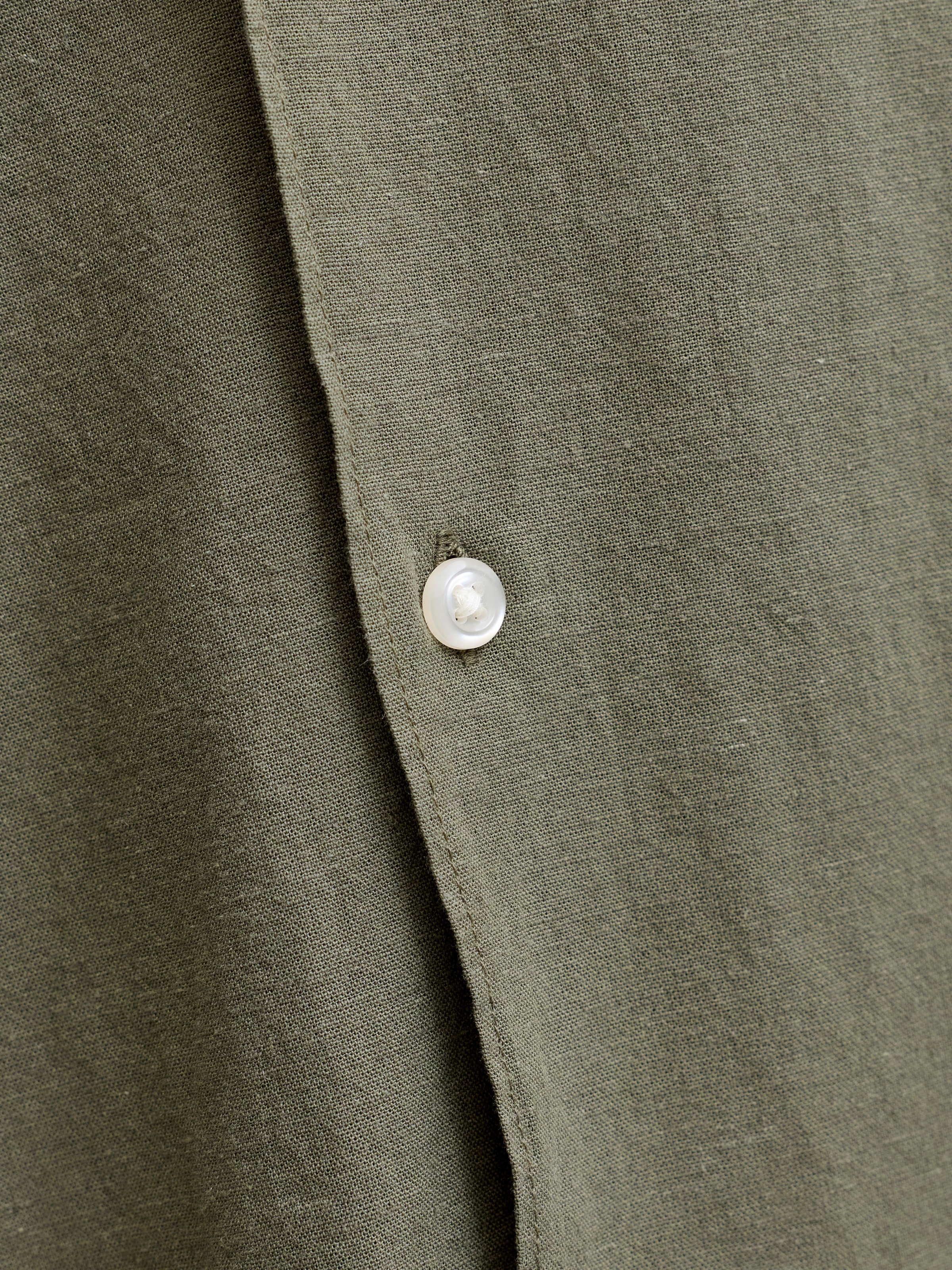 Jack & Jones Chemise à Manches Courtes Ebreeze Linen Blend Resort Dusty Olive L Homme 4
