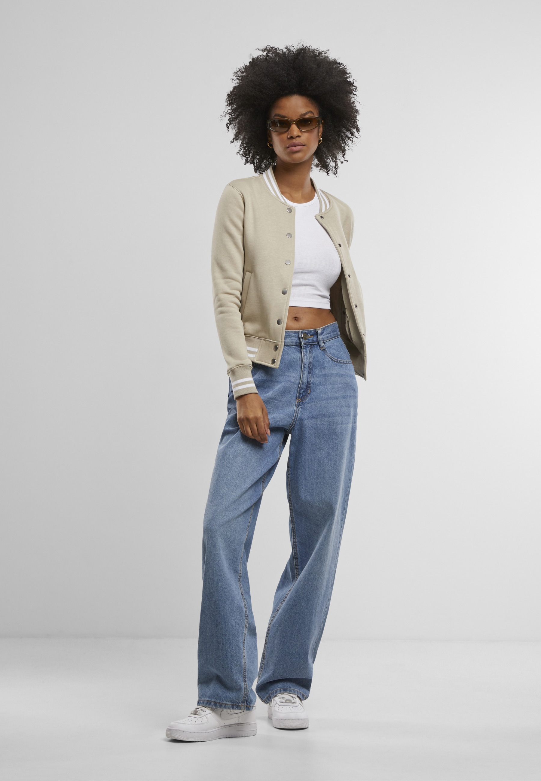 URBAN CLASSICS Funktionsmantel »Urban Classics Damen Ladies College Sweat Jacket«