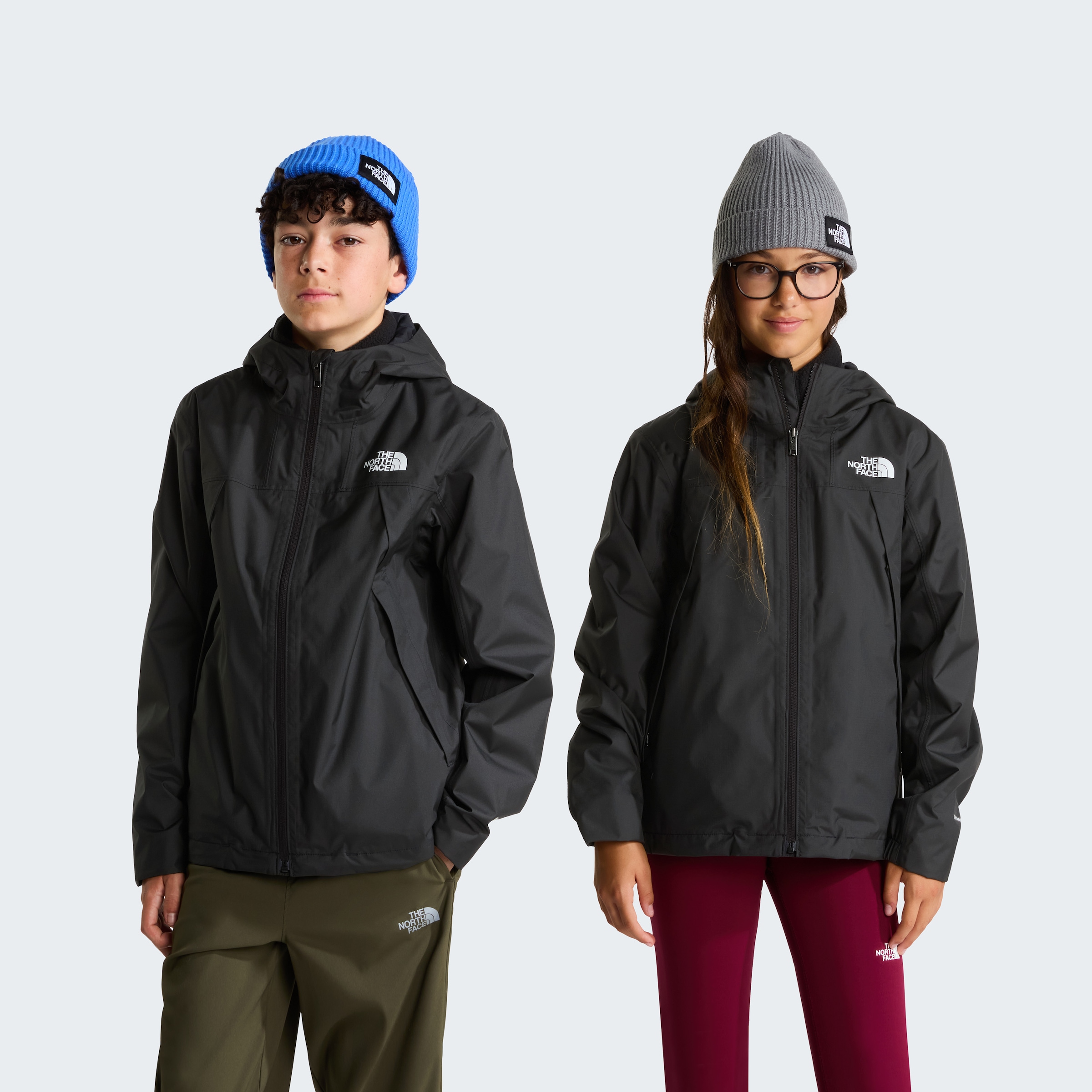 "Funktionsjacke THE NORTH FACE ""TEEN ANTORA TRICLIMATE"", Kinder, Gr. XS, schwarz (tnf schwarz), Obermaterial: 100% Polyester. Futter: 100%