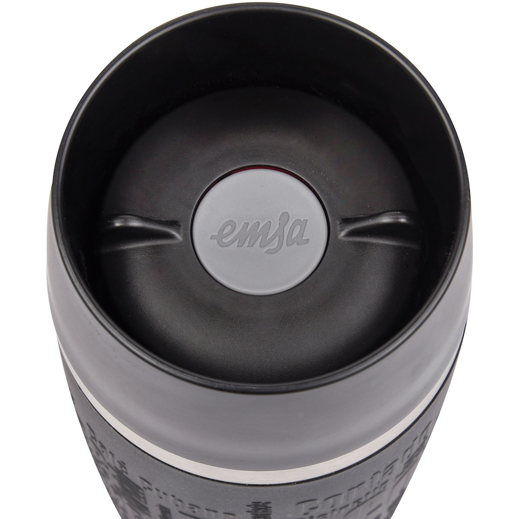 Emsa Thermobecher »Travel Mug Grande«, (1 tlg.), 100% dicht, 360°-Trinköffnung, 6h heiß/12h kalt, 500 ml