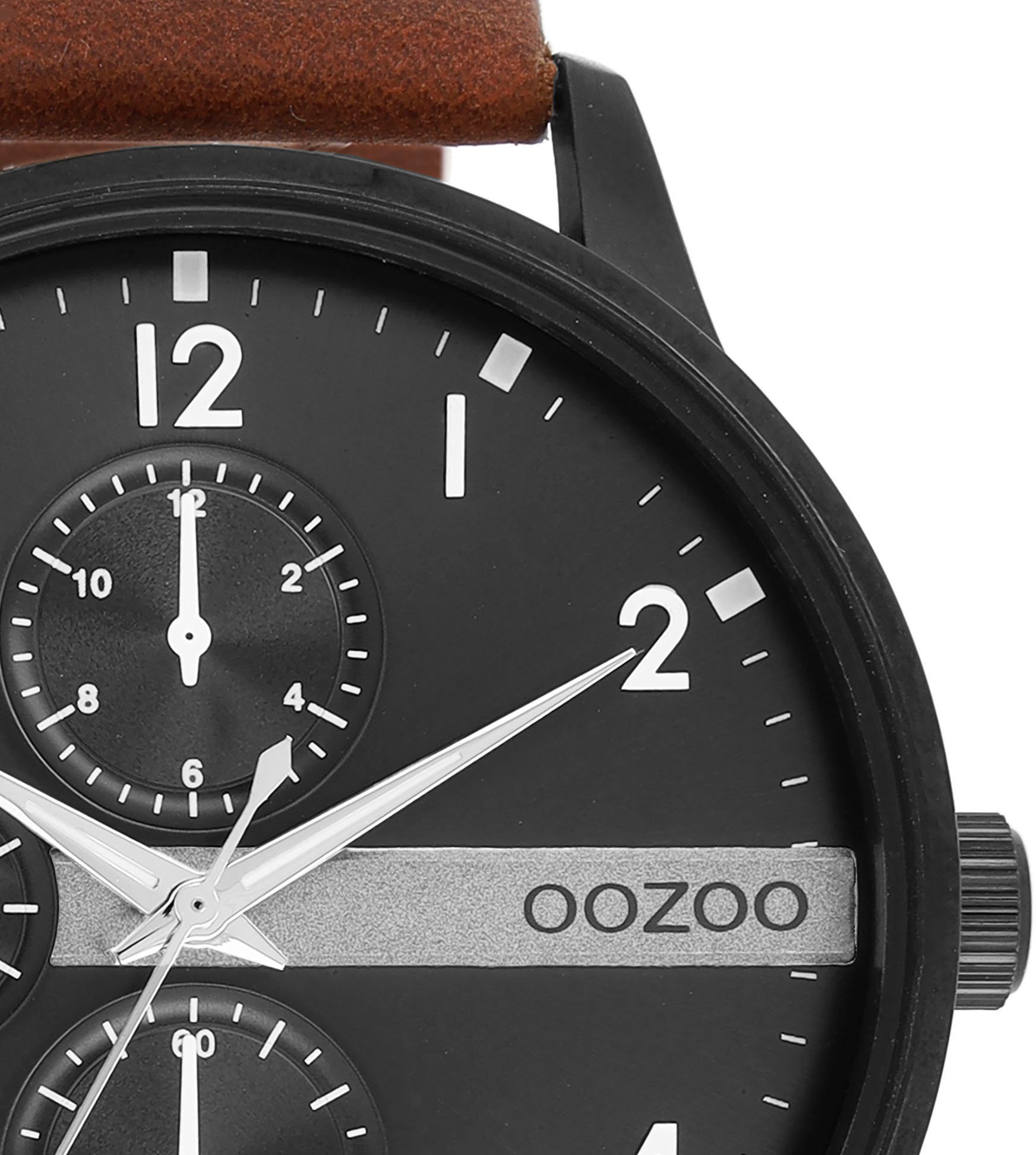 OOZOO Quarzuhr, Armbanduhr, Herrenuhr, Lederarmband