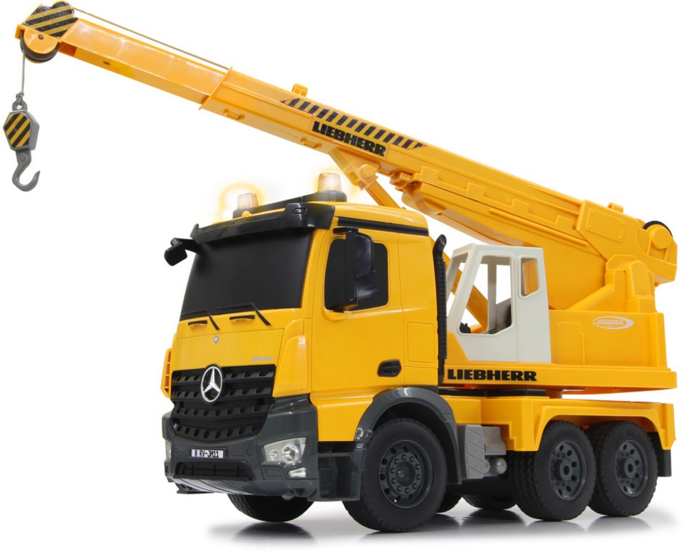 Jamara RC-LKW »Schwerlastkran Mercedes Liebherr 2,4GHz gelb«, mit Programmierfunktion