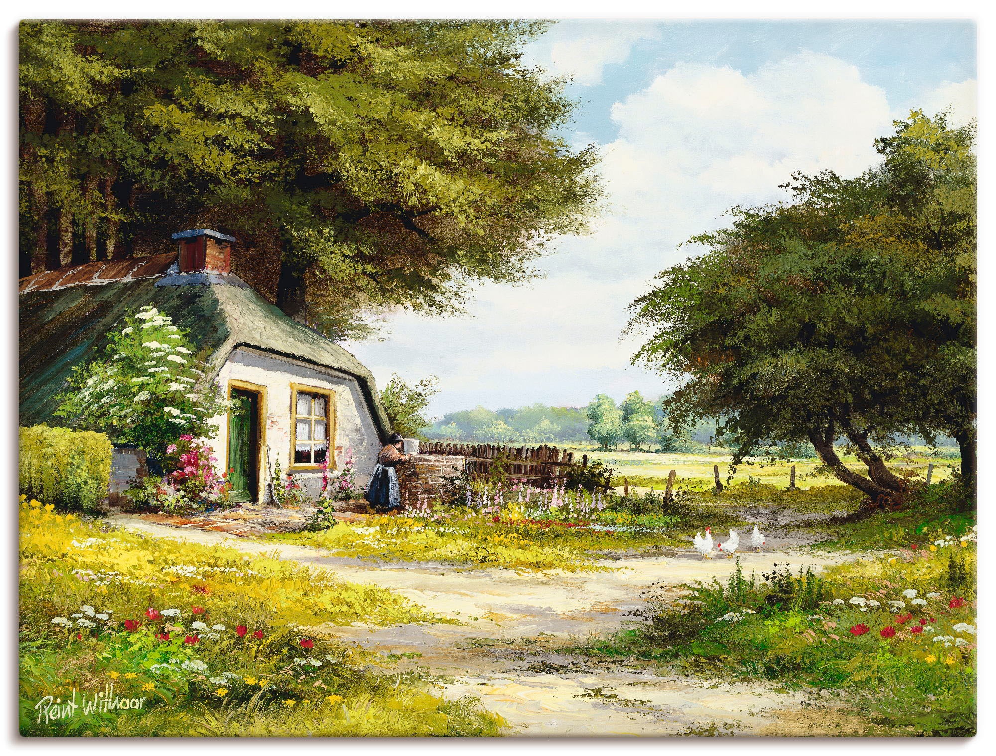 Artland Wandbild »Bauernhaus«, Garten, (1 BAUR oder Größen als Wandaufkleber kaufen versch. Poster | Leinwandbild, St.), in
