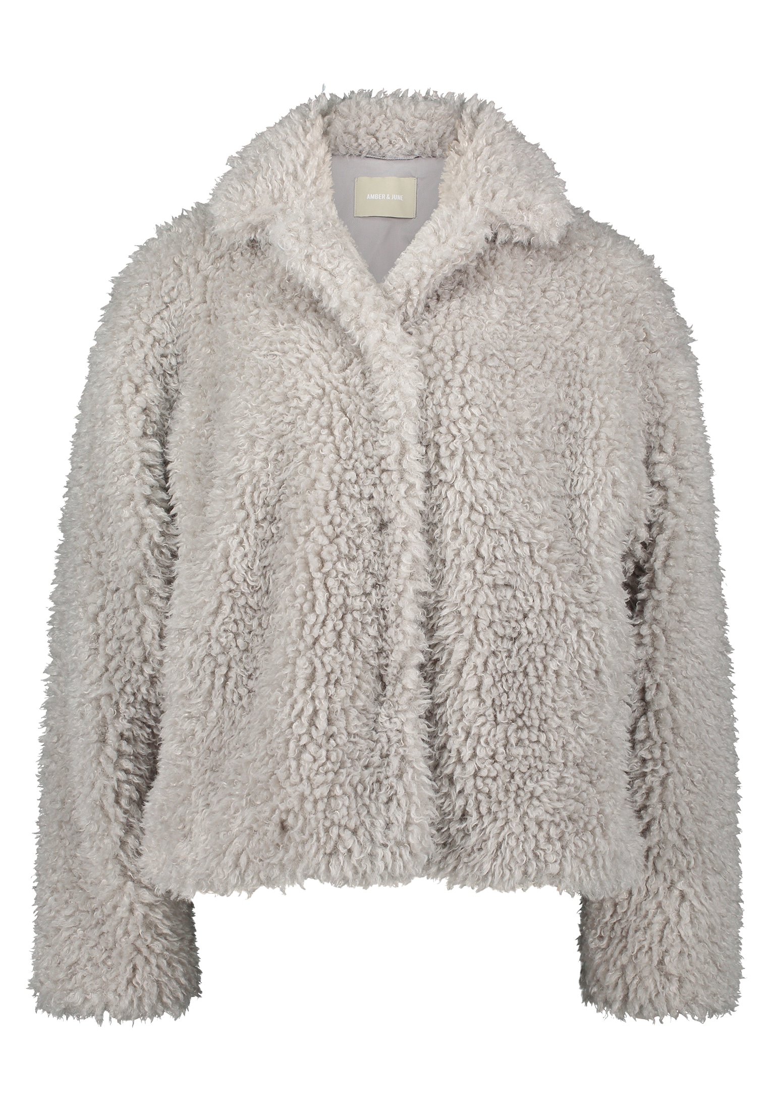 Amber & June Plüschjacke "Amber & June Damen Plüschjacke mit Stehkragen" günstig online kaufen