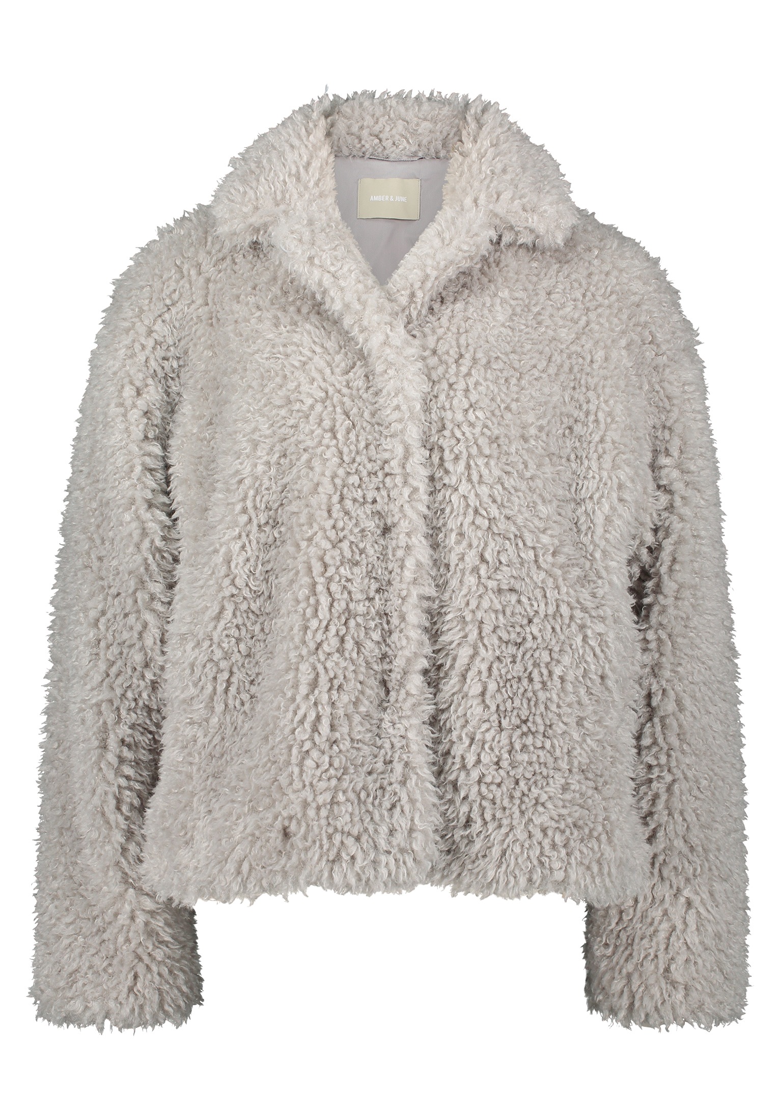 Amber & June Plüschjacke "Damen Plüschjacke mit Stehkragen" günstig online kaufen