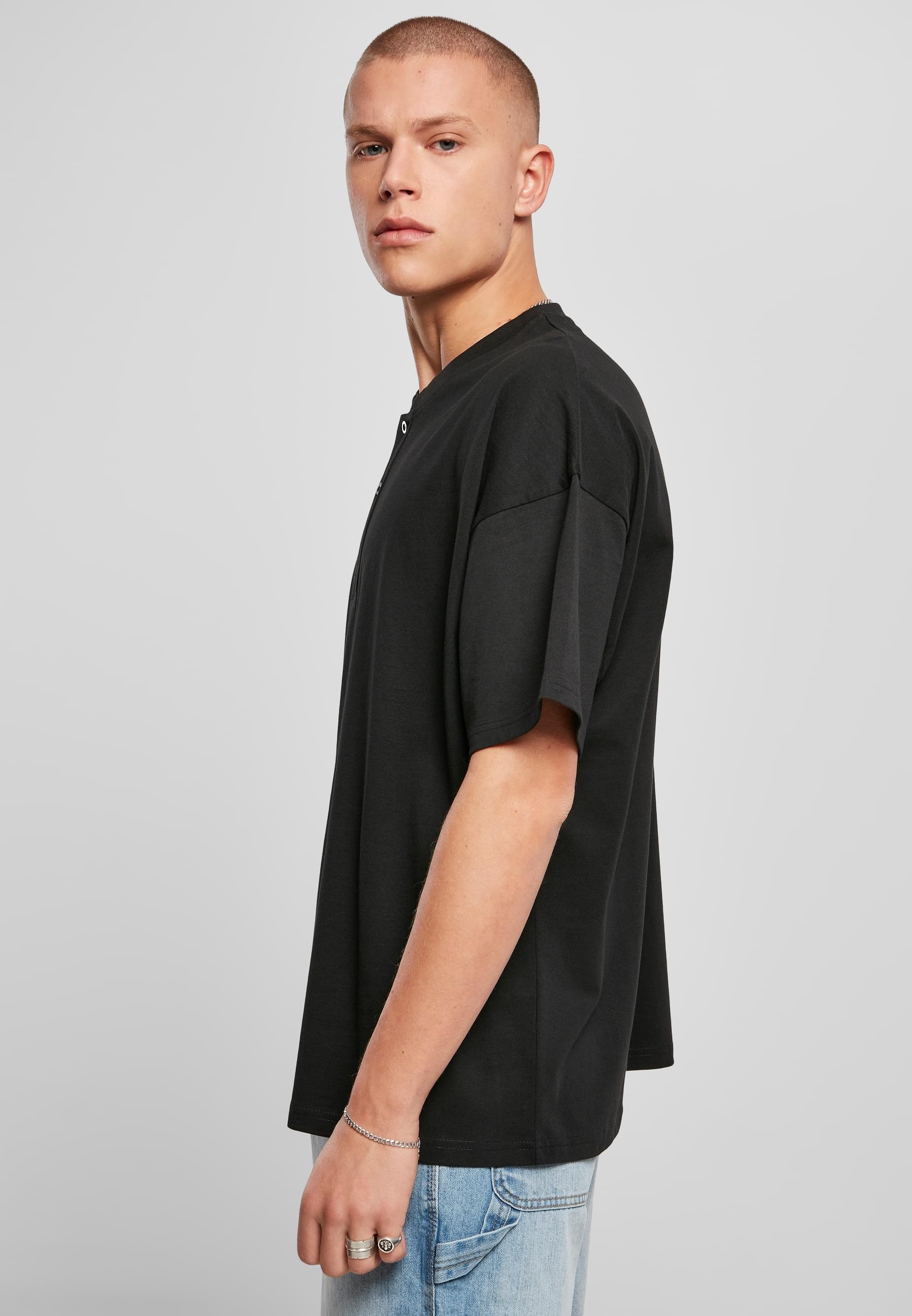URBAN CLASSICS T-Shirt »Urban Classics Herren Oversized Henley Tee«, (1 tlg.)