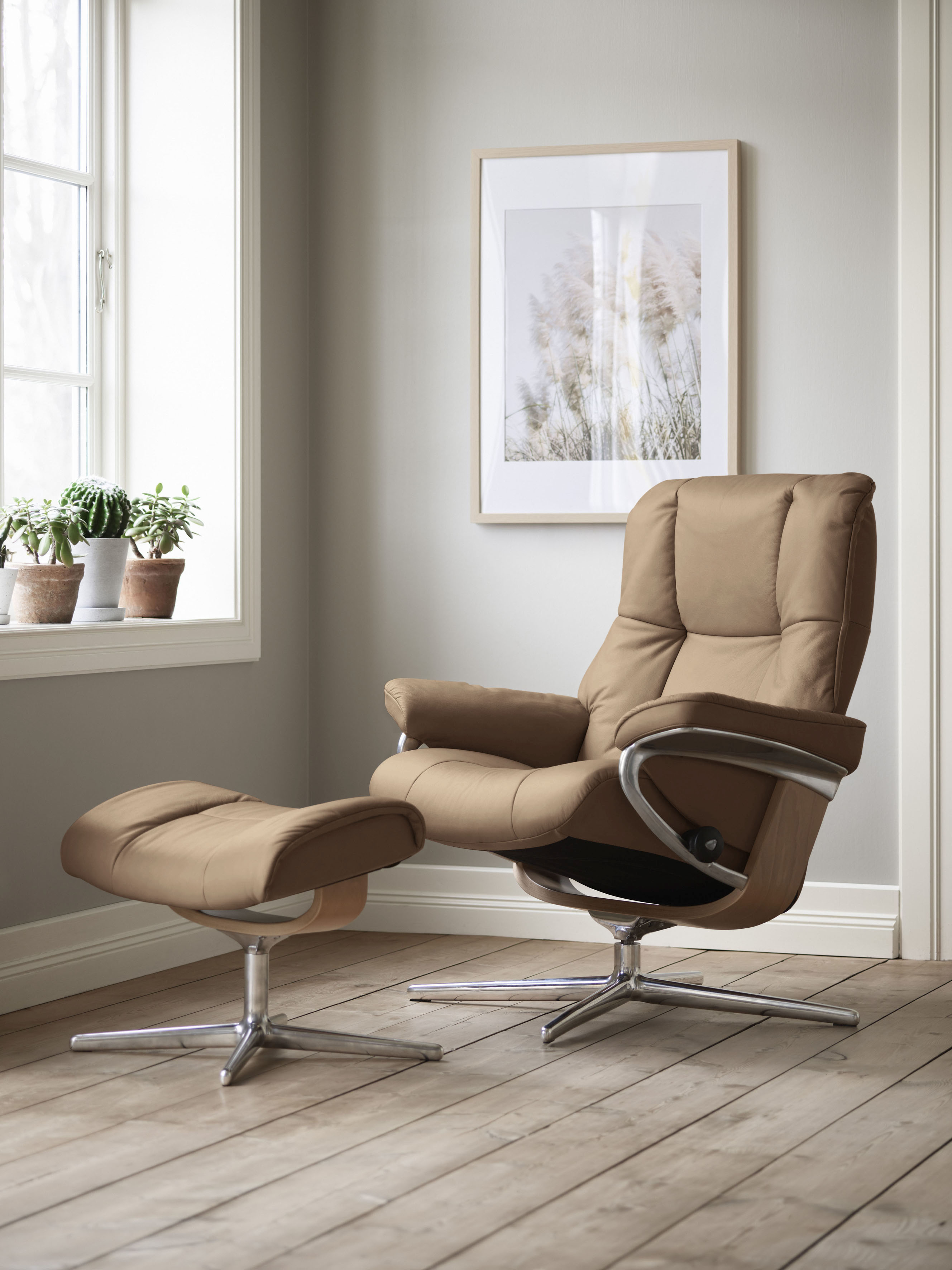 Stressless Relaxsessel "Mayfair" mit Cross Base, Größe S, M & L, Holzakzent Eiche