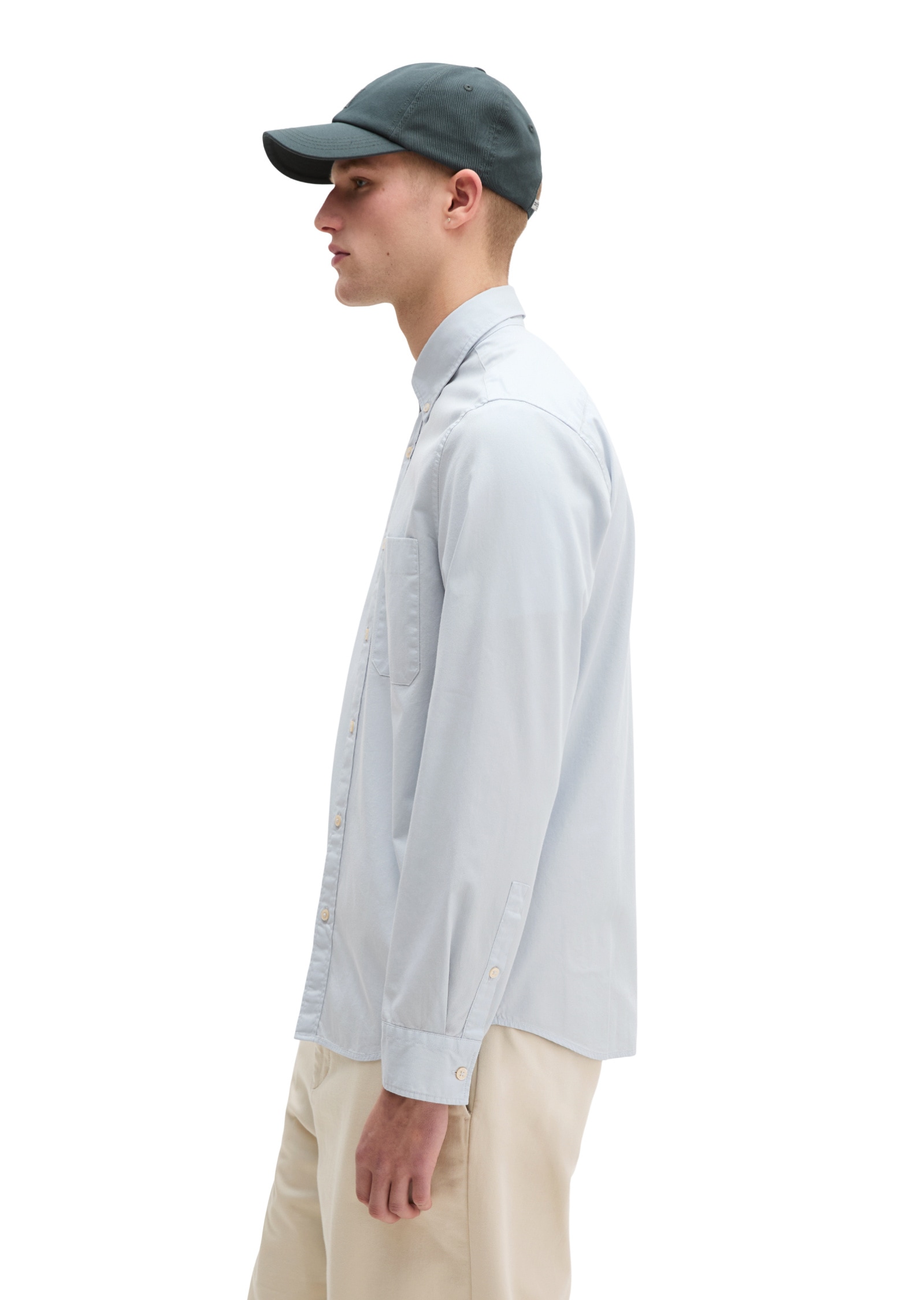 Marc O'Polo Langarmhemd »mit recycelter Baumwolle«