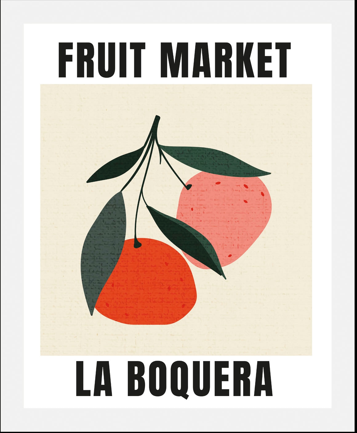 queence Bild »Fruit Market« Essen | Kunst | Lebensmittel | Obst | Obst Bilder | Schriftzug 1 Stk. tlg. gerahmt