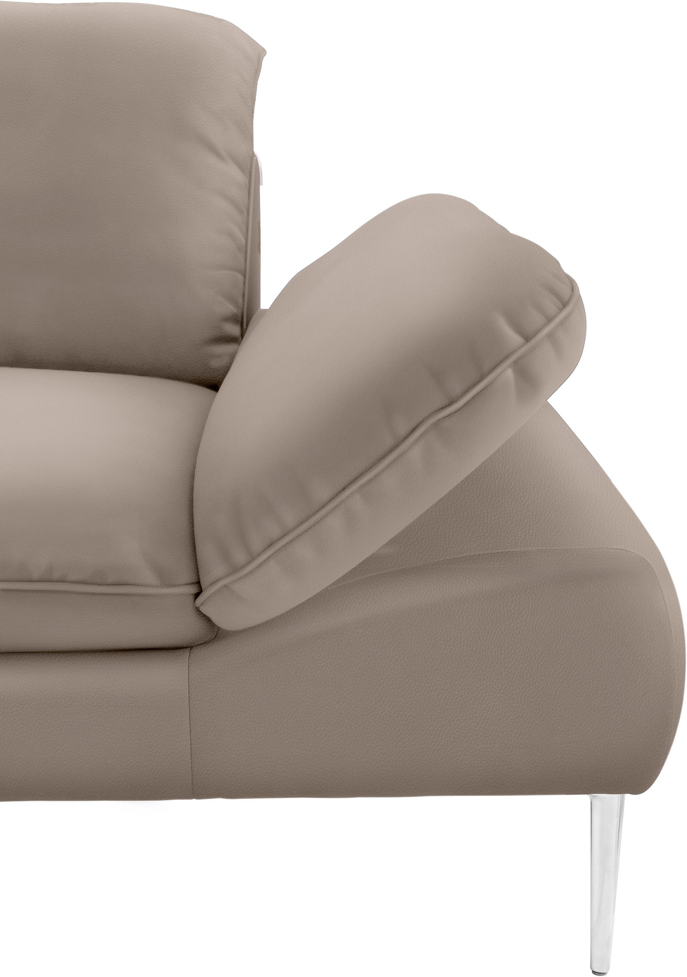W.SCHILLIG Ecksofa »enjoy&MORE, Designsofa, elegant und bequem, L-Form«, mit Sitztiefenverstellung, Füße Chrom glänzend, Breite 310 cm
