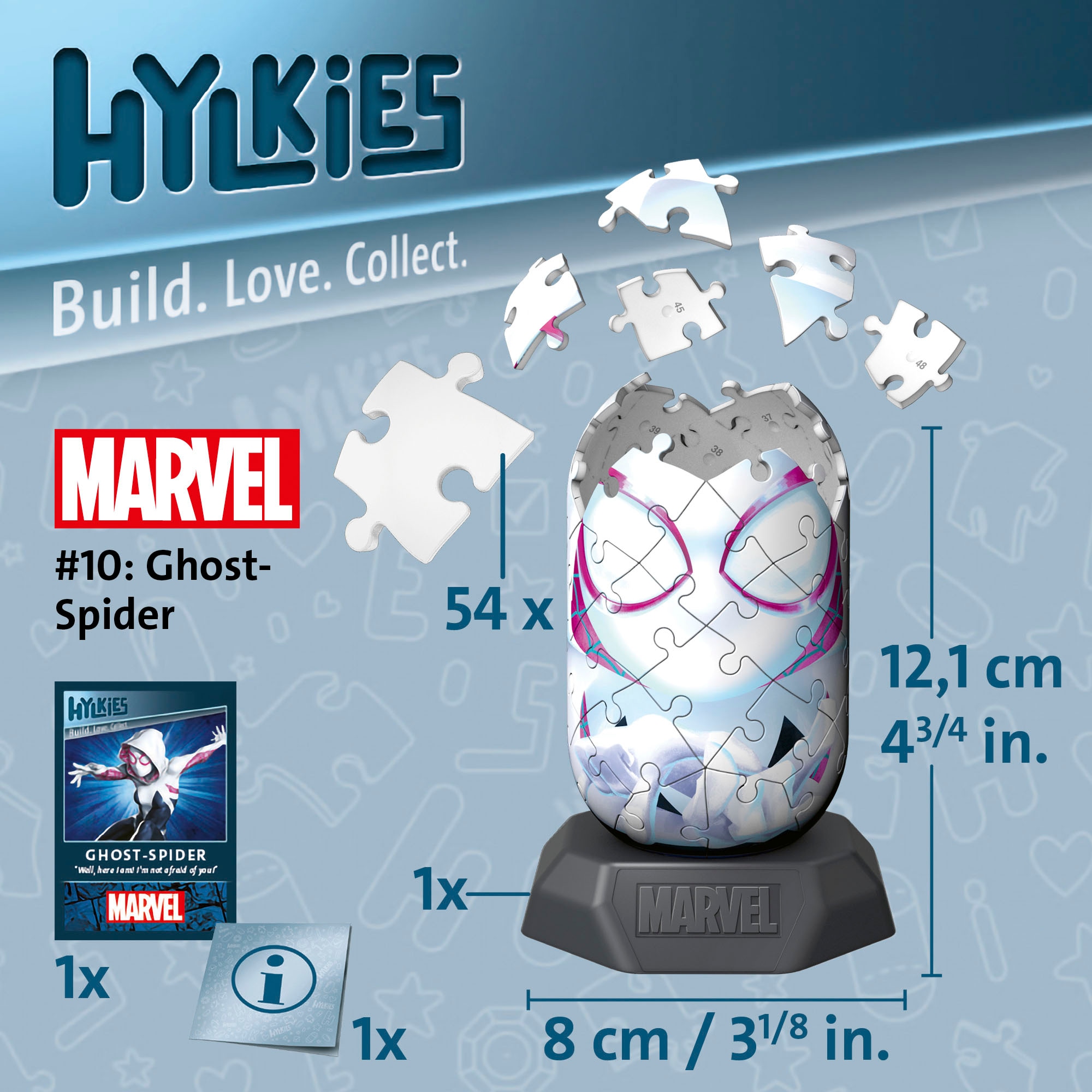 Ravensburger 3D-Puzzle »Marvel Heroes, Hylkies Sammelfigur #10 Ghost Spider«, Made in Europe