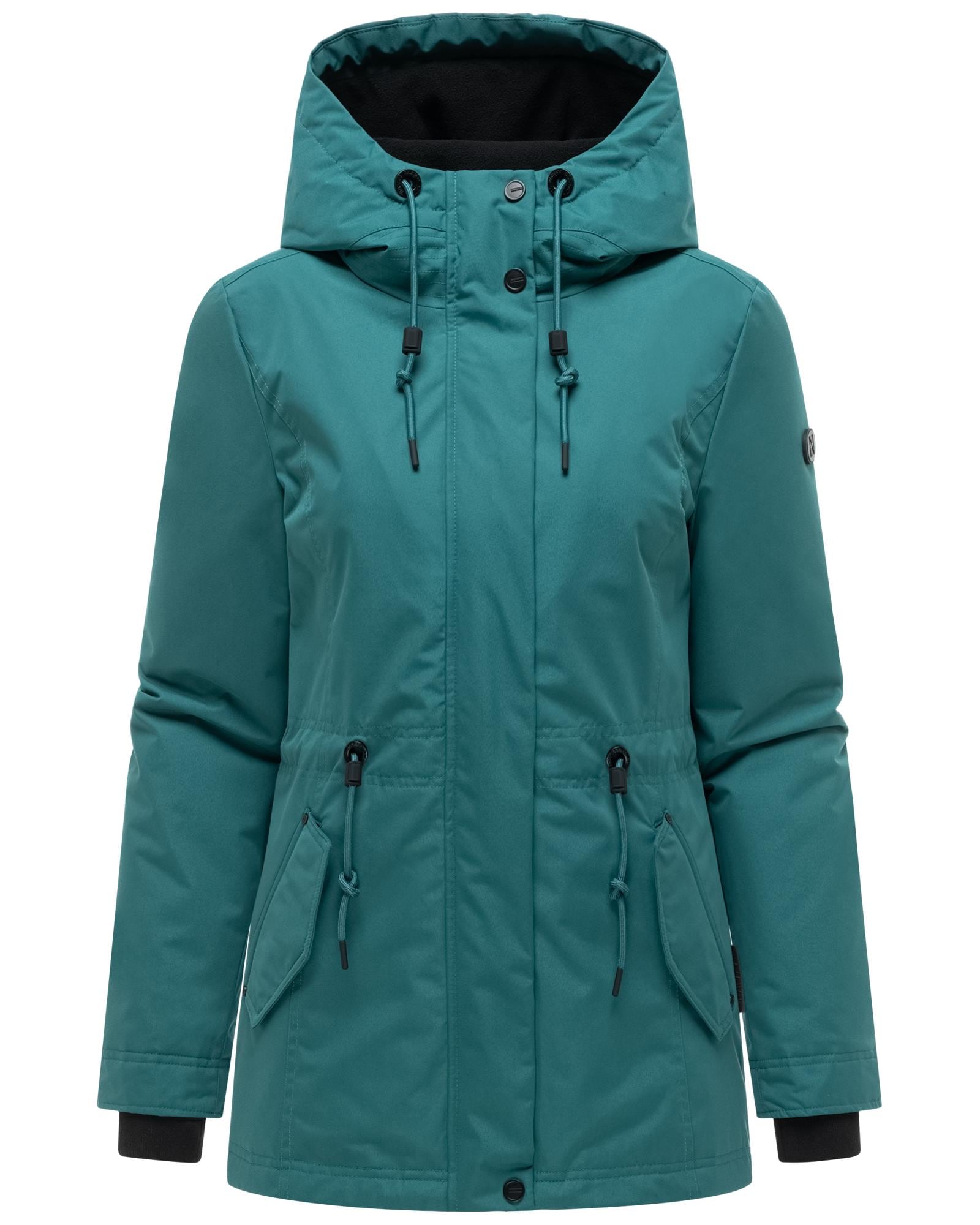 Navahoo 1100000002199 "Nibellaa 14" mit Kapuze Warme Damen Jacke mit Taillenzugkordel