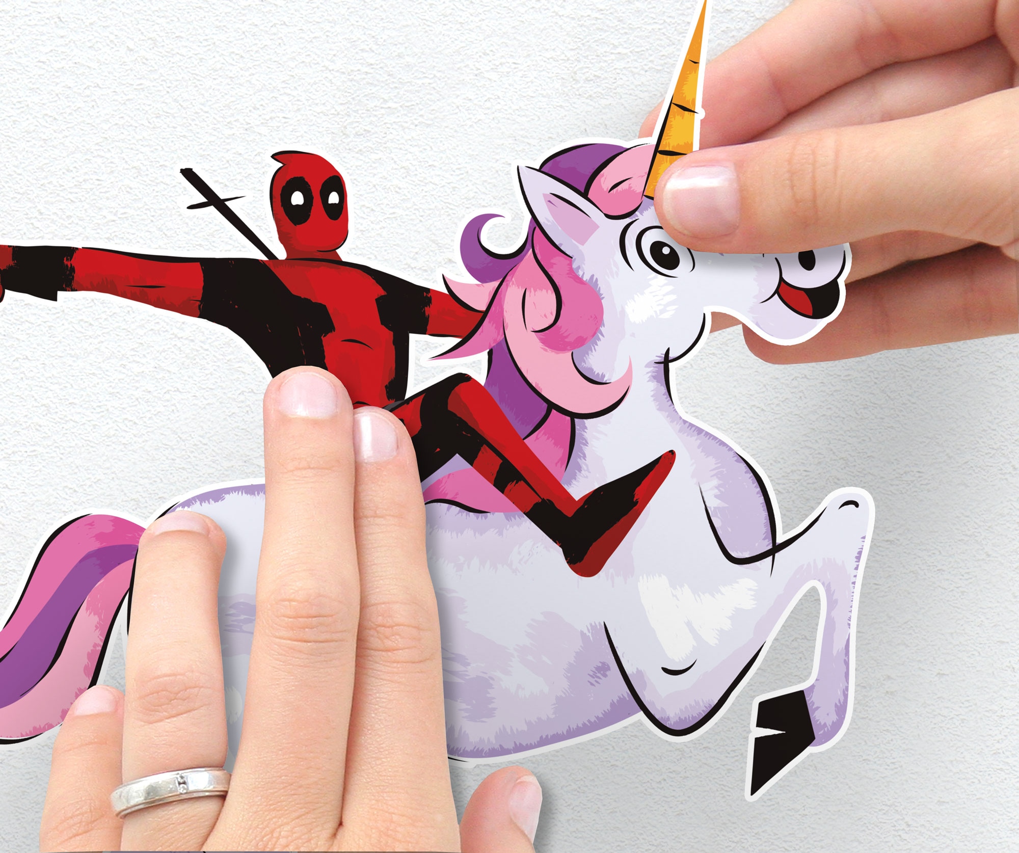 Komar Wandtattoo »Marvel Deadpool Food«, (1 St.), 50 x 70 cm (Breite x Höhe) - Kinderzimmer, Wandsticker