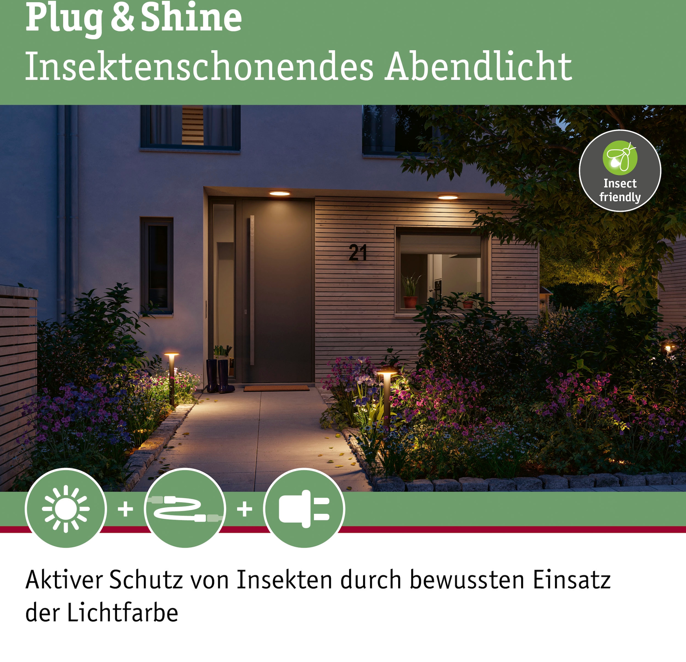 Plate »Outdoor LED | 1 Poller BAUR 230V IP44«, kaufen flammig-flammig, insect Pollerleuchte friendly 2200-3000K Insektenfreundlich Paulmann