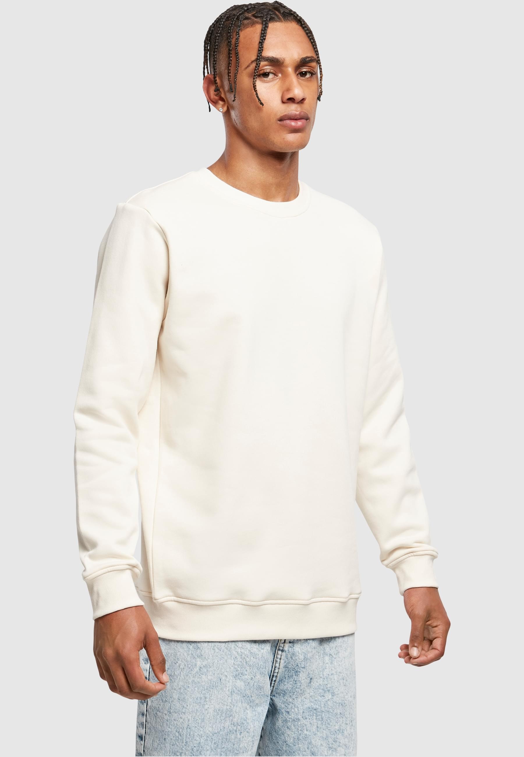 URBAN CLASSICS Rundhalspullover »Urban Classics Herren Organic Basic Crew«, (1 tlg.)