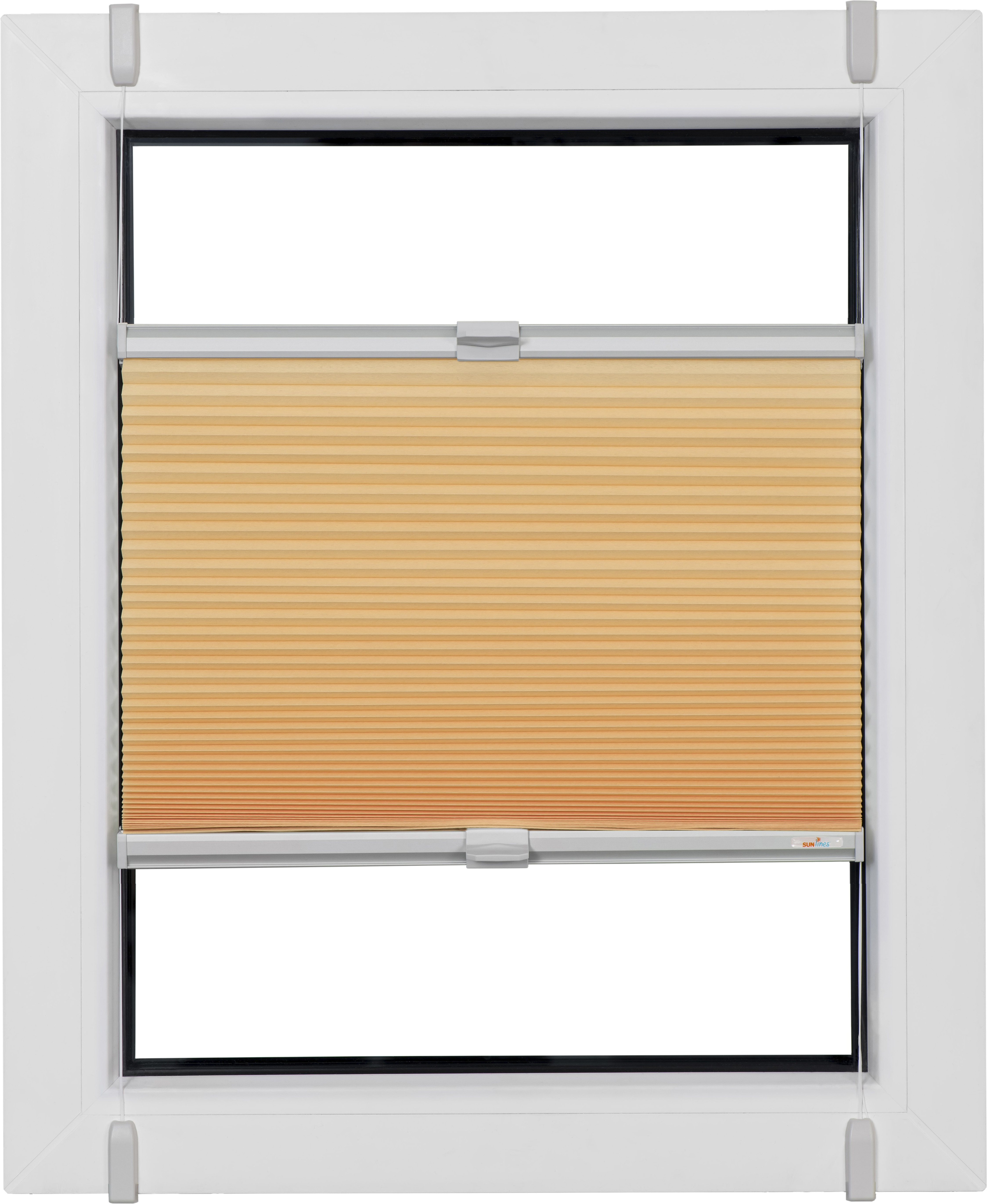 sunlines Wabenplissee "One Size Style Honeycomb TL" blickdicht ohne Bohren verspannt Zubehörfarbe grau, zum Klemmen
