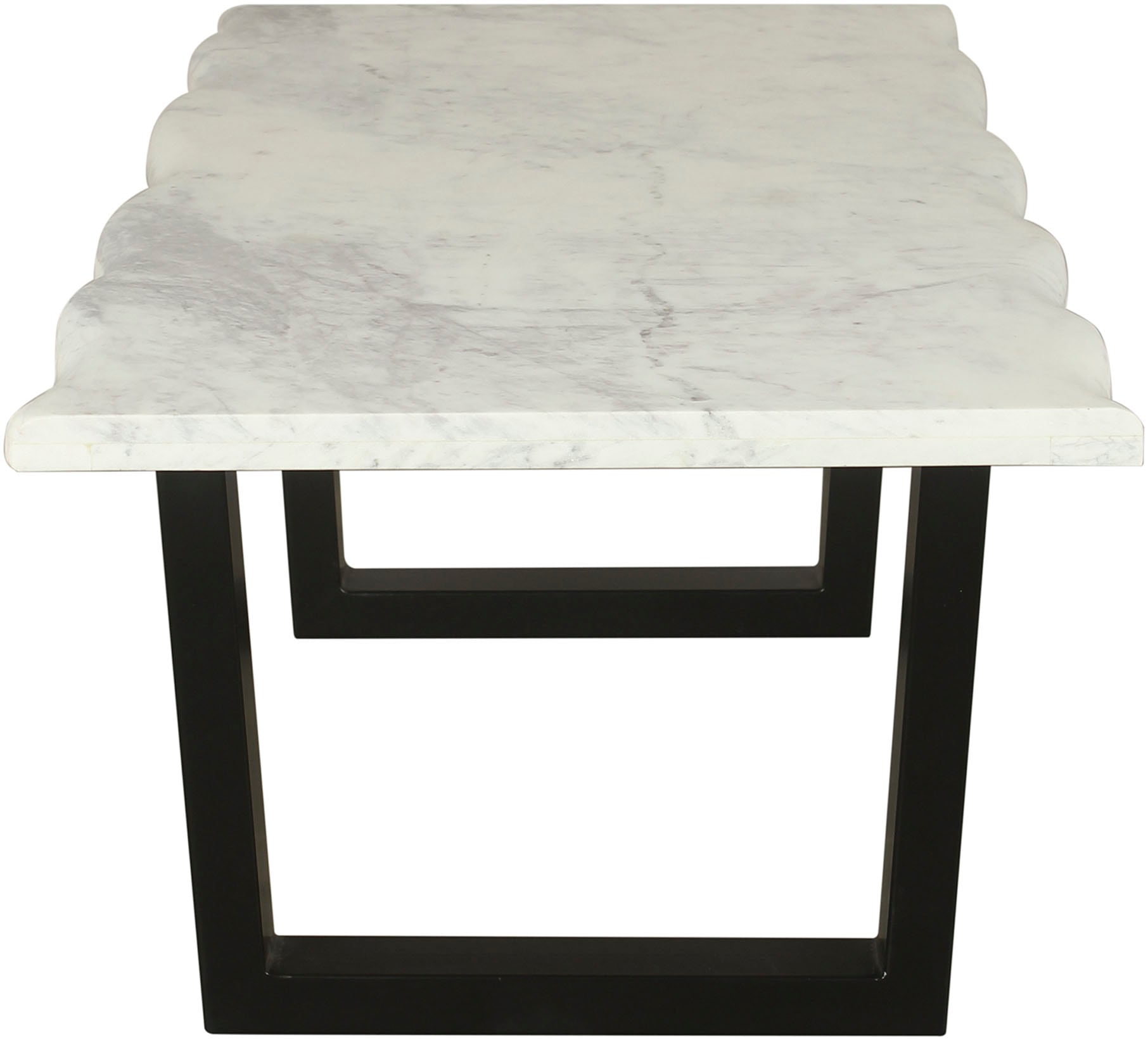 byLIVING Couchtisch »Stone«, (1 St.), aus echtem weißen Marmor mit natürlicher Wellenkante, 115x60cm