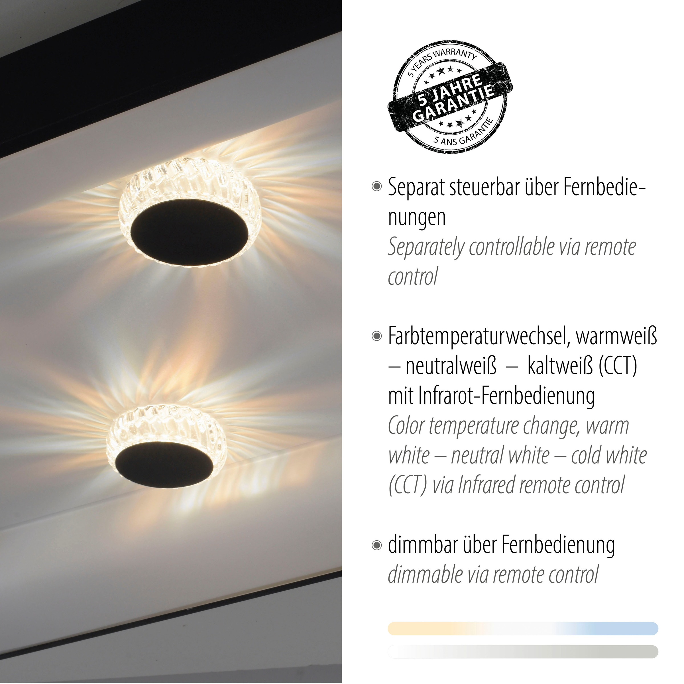 JUST LIGHT Deckenleuchte »VERTIGO«, 1 flammig, Leuchtmittel LED-Board | LED fest integriert