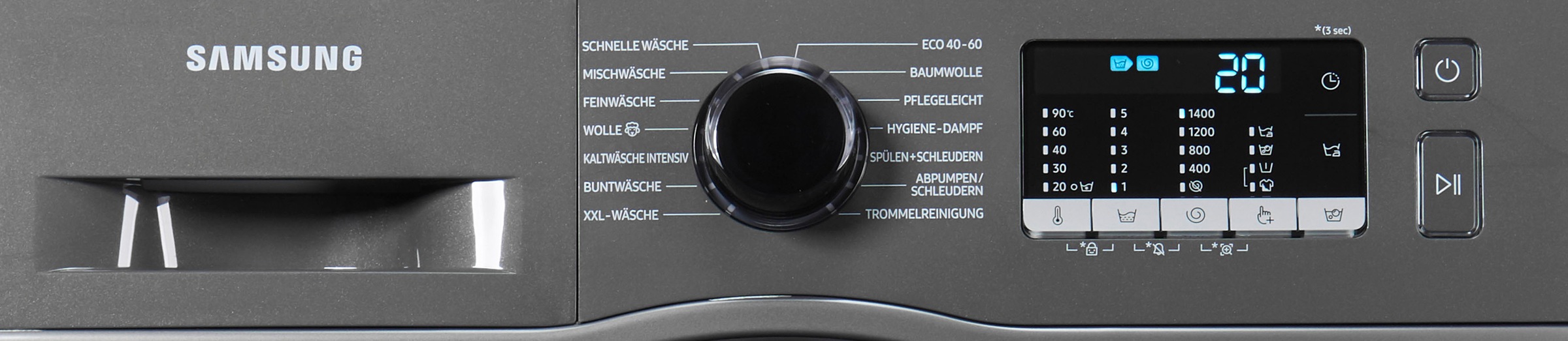 Samsung Waschmaschine »WW70TA049AX«, WW5000T auf | INOX, kg, FleckenIntensiv-Funktion Raten 1400 WW70TA049AX, /min, U BAUR 7