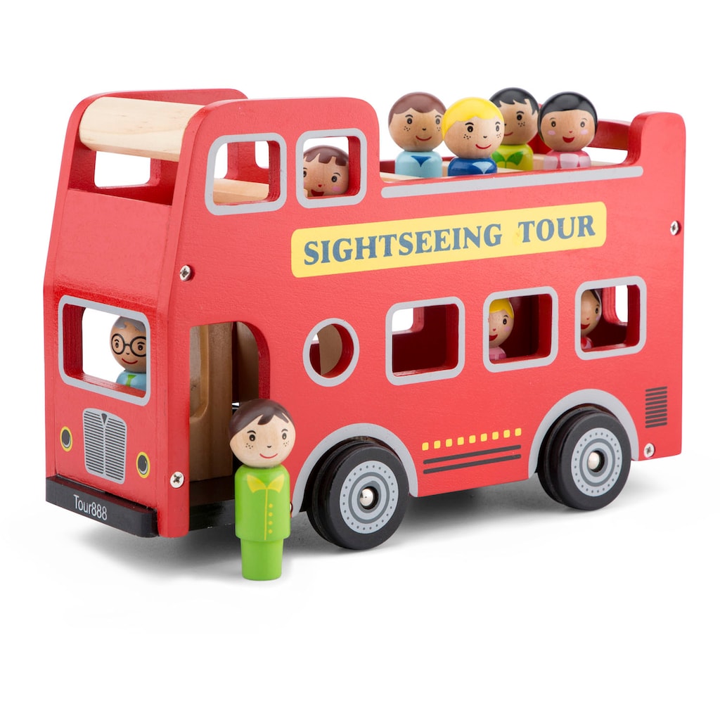 New Classic Toys® Spielzeug-Bus »Holzspielzeug, Little Driver - Sightseeing-Bus«, inkl. Figuren