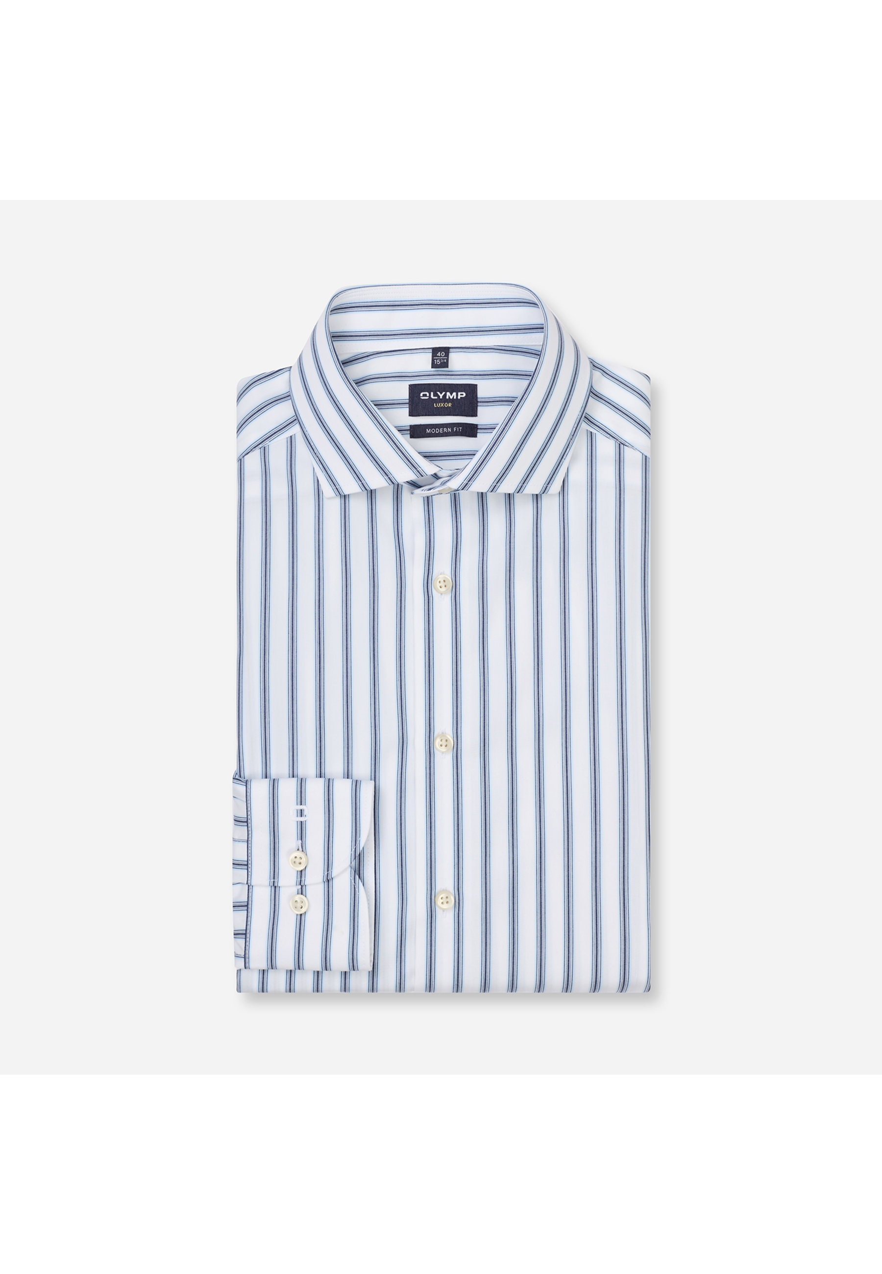 OLYMP Luxor Modern Fit Shirt Blue 46 3