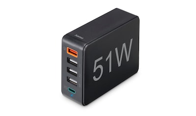 USB-Ladegerät »5in1 USB-Ladestation 51 W, USB + USB-C Adapter 5 Port Schnellladegerät«
