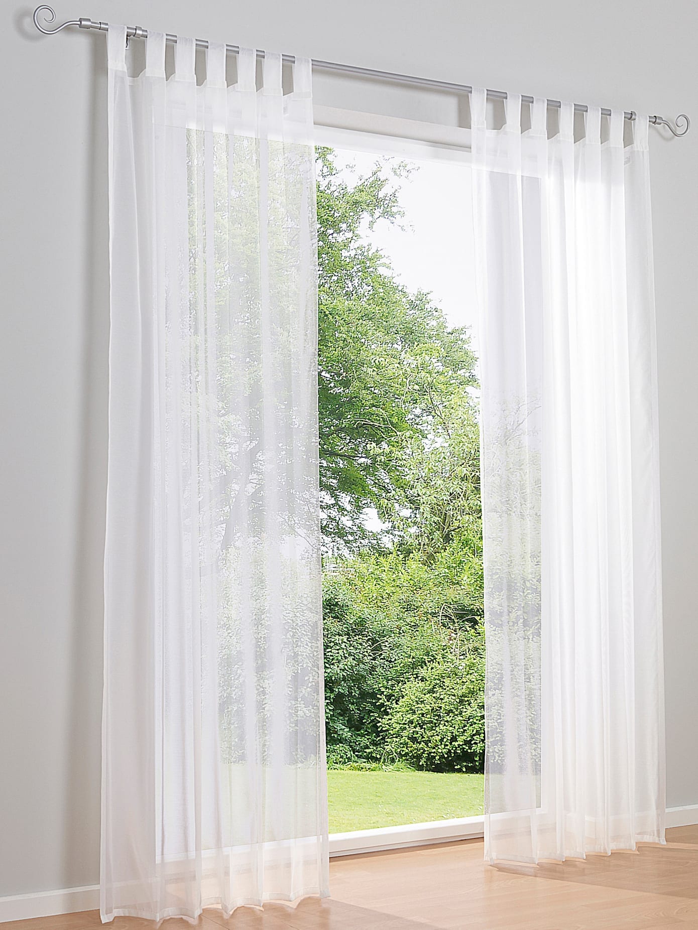 Gardine HEINE HOME, B:140cm H:225cm, weiß, Polyester, Gardinen