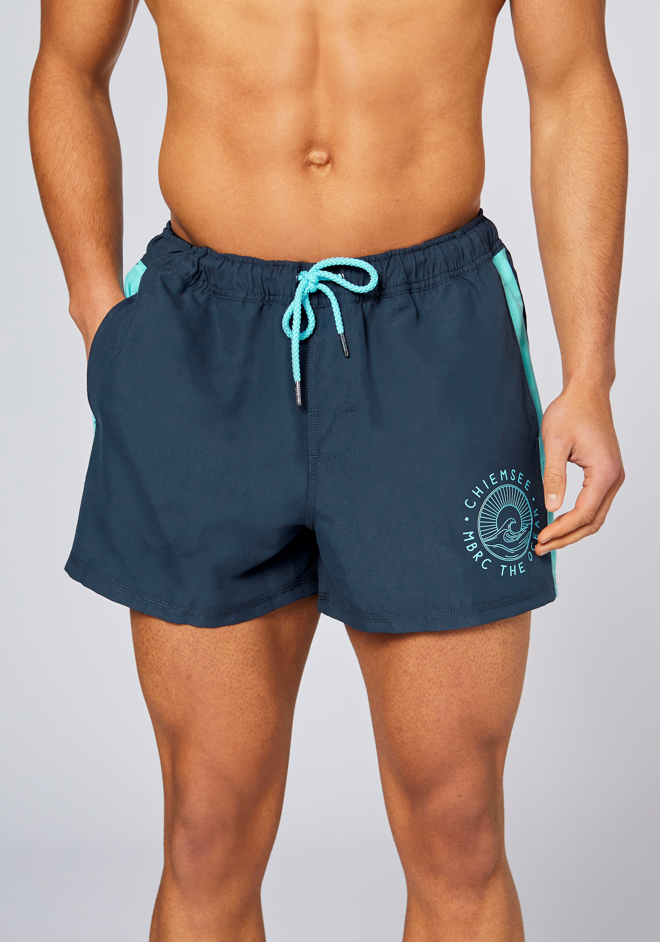 Badeshorts CHIEMSEE, Gr. 3XL (64/66), total eclipse, 100% Polyester, Badehosen Badeshorts 2