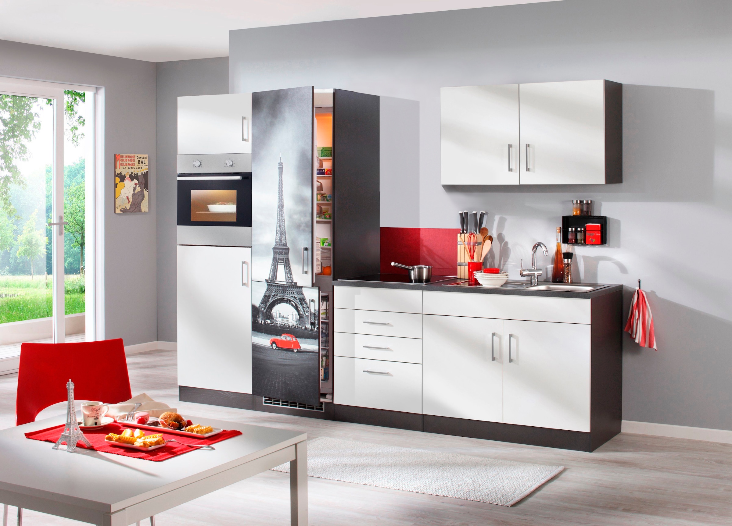 KOCHSTATION Küchenzeile »KS-Paris«, ohne E-Geräte, Breite 280 cm