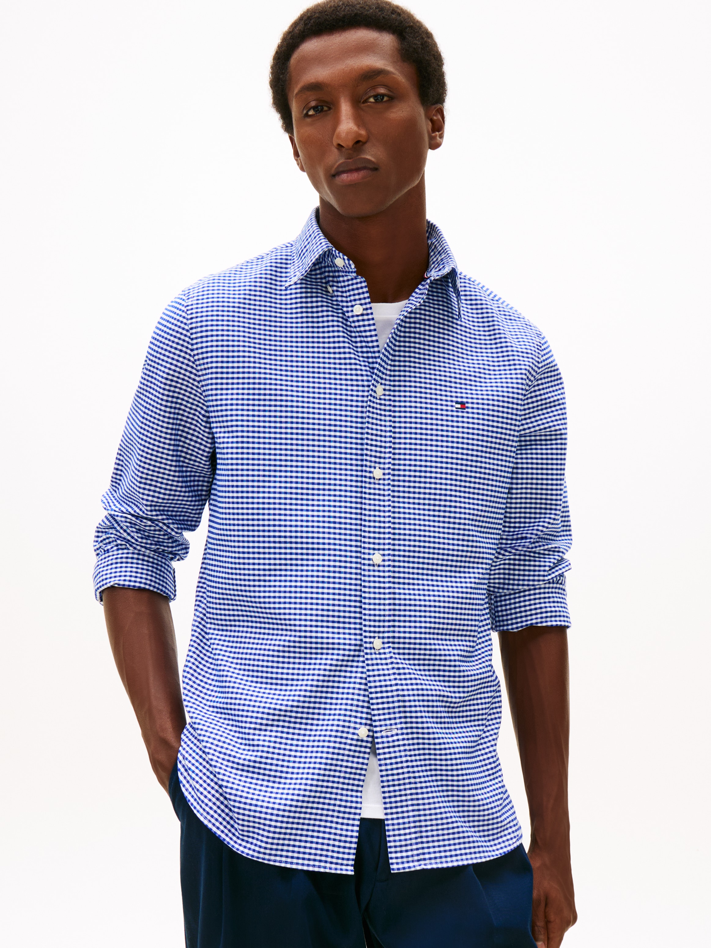 Tommy Hilfiger Langarmhemd »HERITAGE OXFORD GINGHAM« Regular fit, Button-down-Kragen, kariert