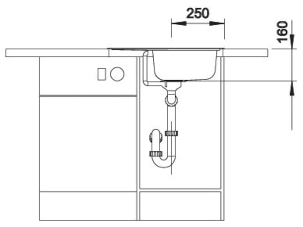Blanco Einbauspüle »TIPO 45 S Mini« 1 Stk. tlg. zum wechselseitigen Einbau geeignet