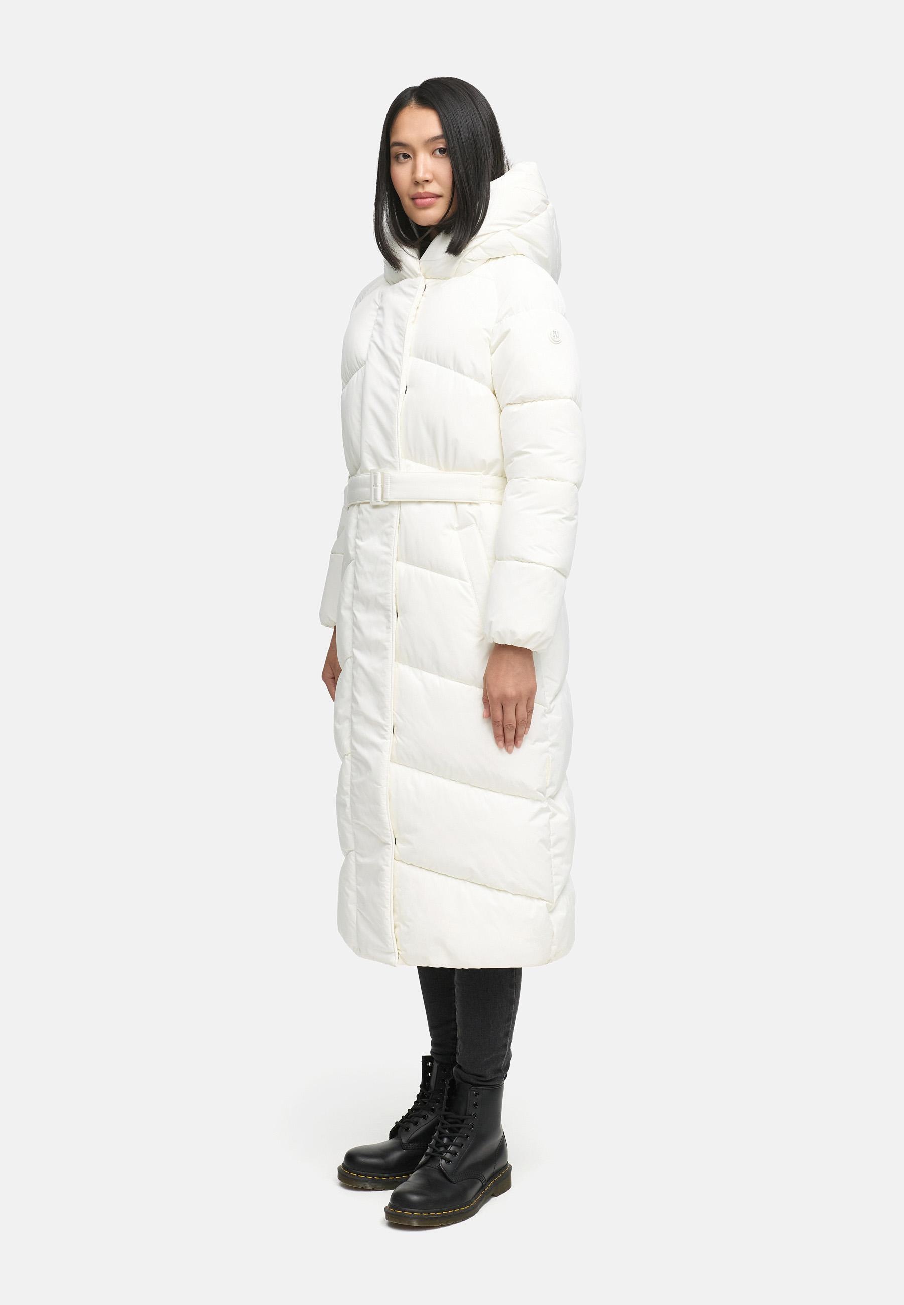 Navahoo Steppmantel »Eisblick 14«, Gesteppter Damen Mantel mit Taillengürtel
