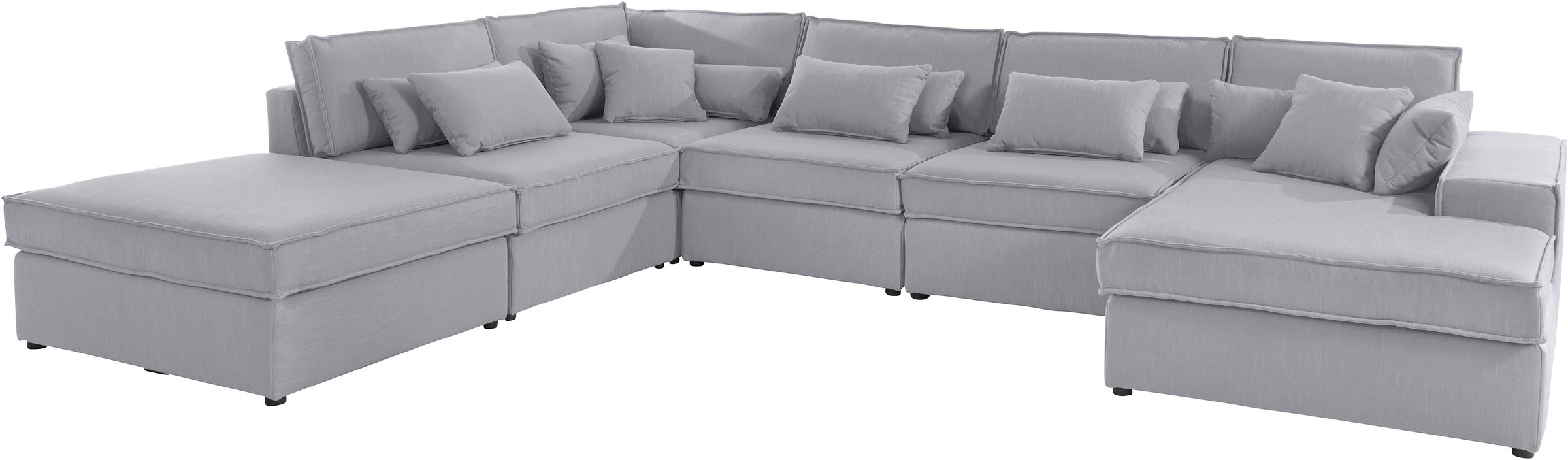 OTTO home Wohnlandschaft "Florid U-Form" 6 Teile, bestehend aus Modulen, vi günstig online kaufen