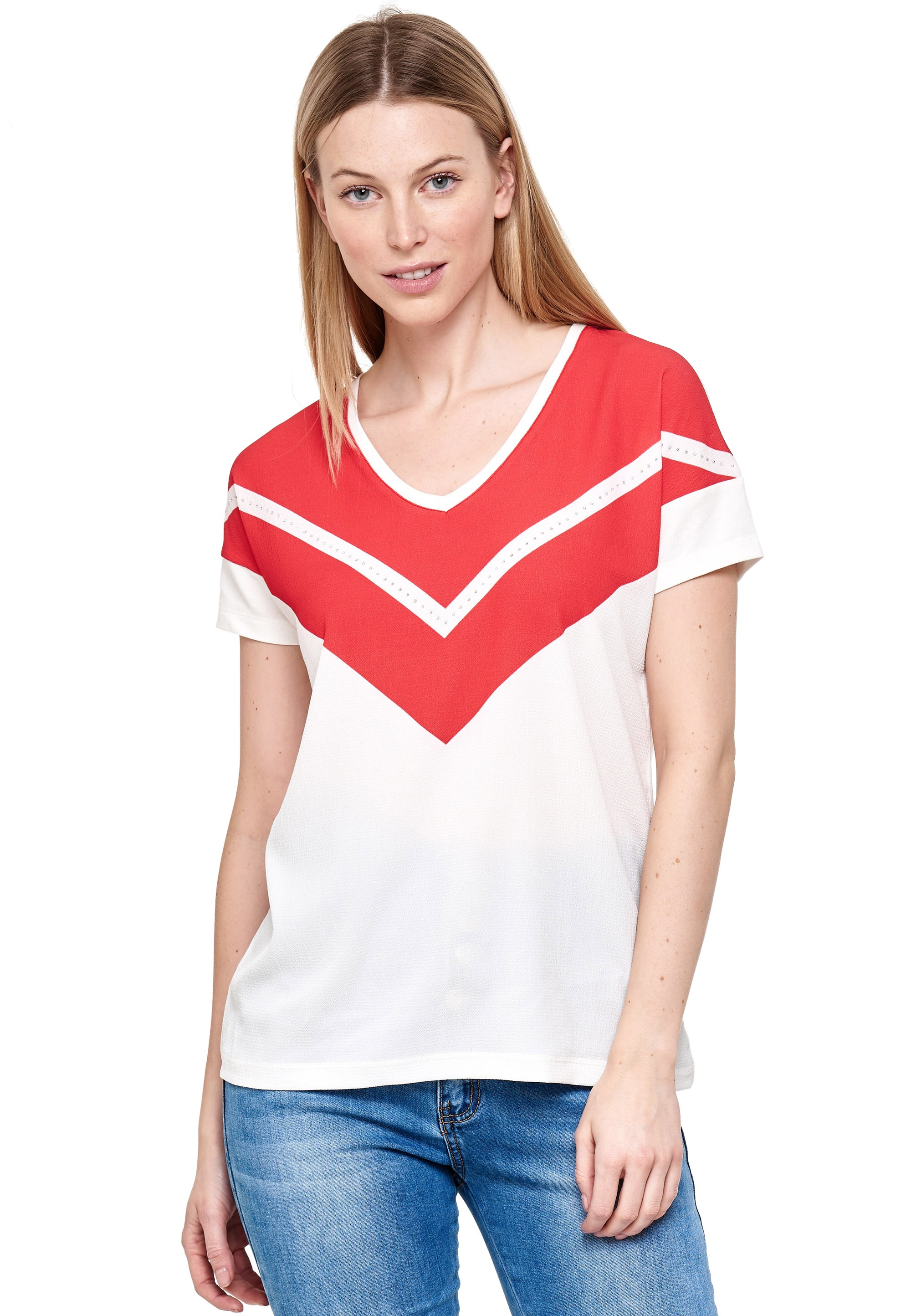 Decay T-Shirt, mit modischem Perlenbesatz