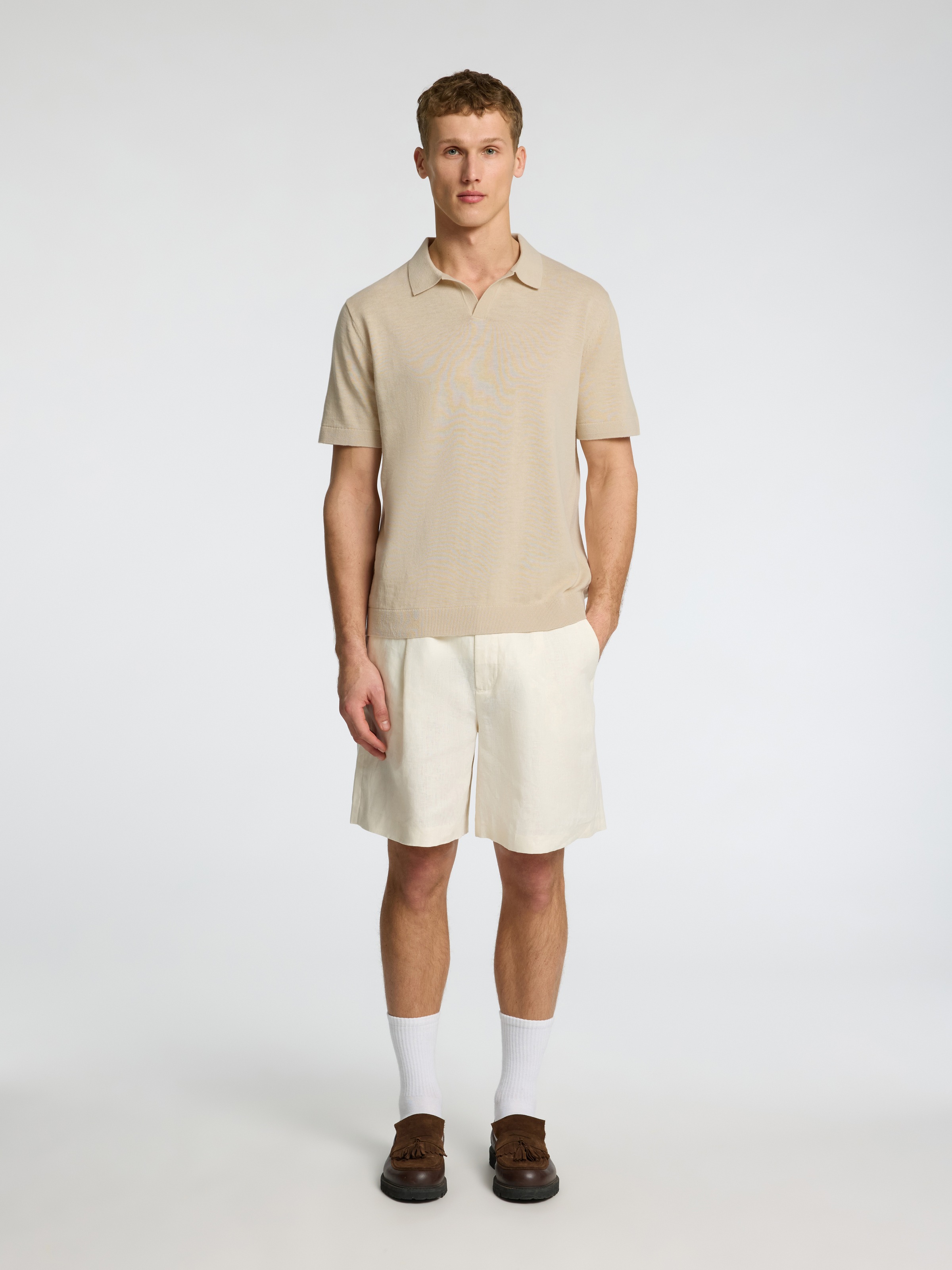 SELECTED HOMME Poloshirt »SLHMATTIS SS KNIT SUN OPEN POLO NOOS«