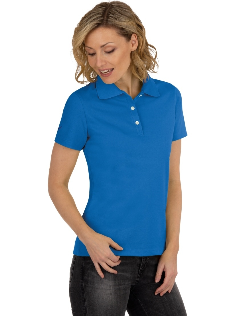 Trigema Poloshirt aus mit Kragen Knopfleiste BAUR | Baumwolle