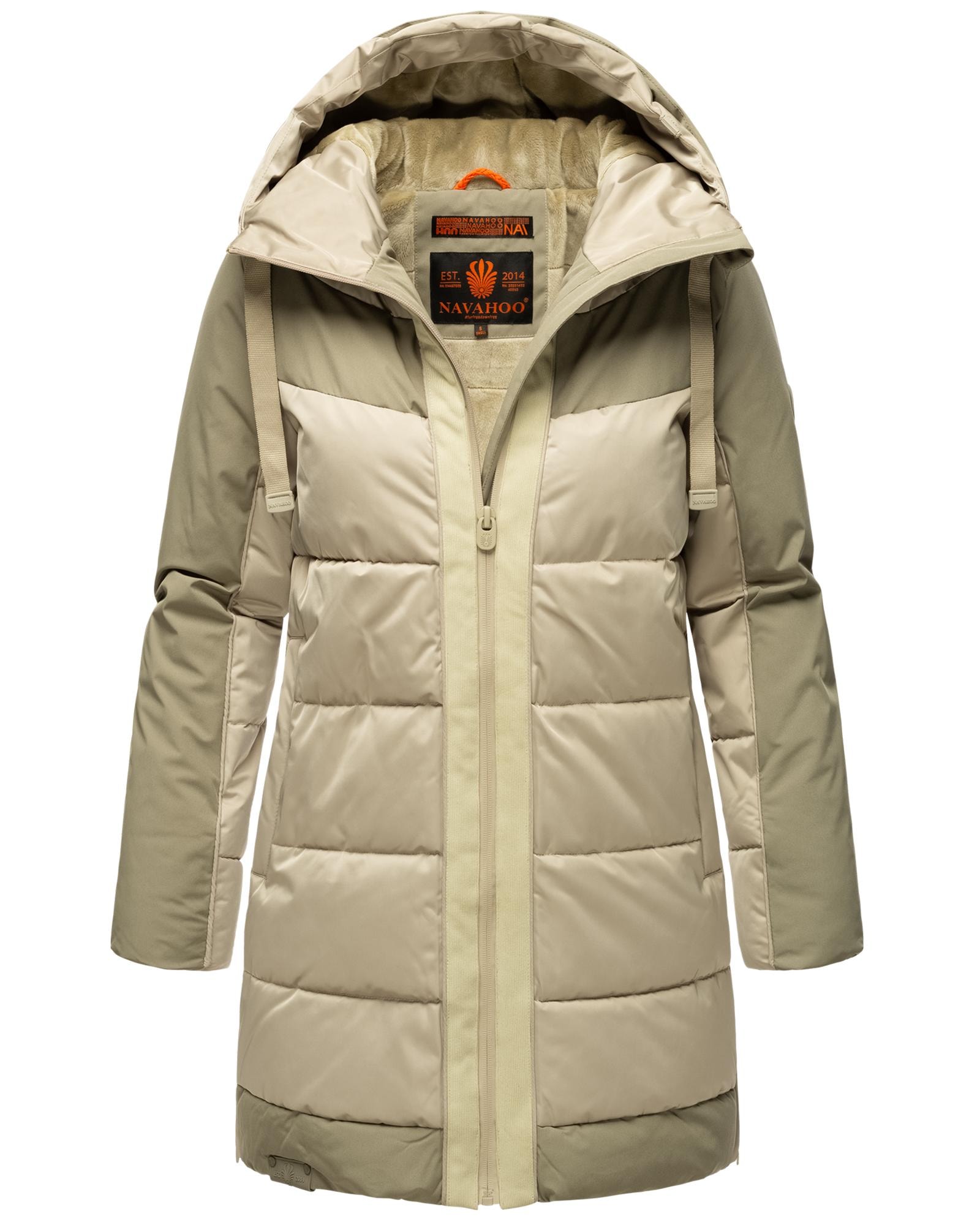 Navahoo Steppjacke "Samtkätzchen" mitKapuze Modischer, gesteppter Damen Win günstig online kaufen