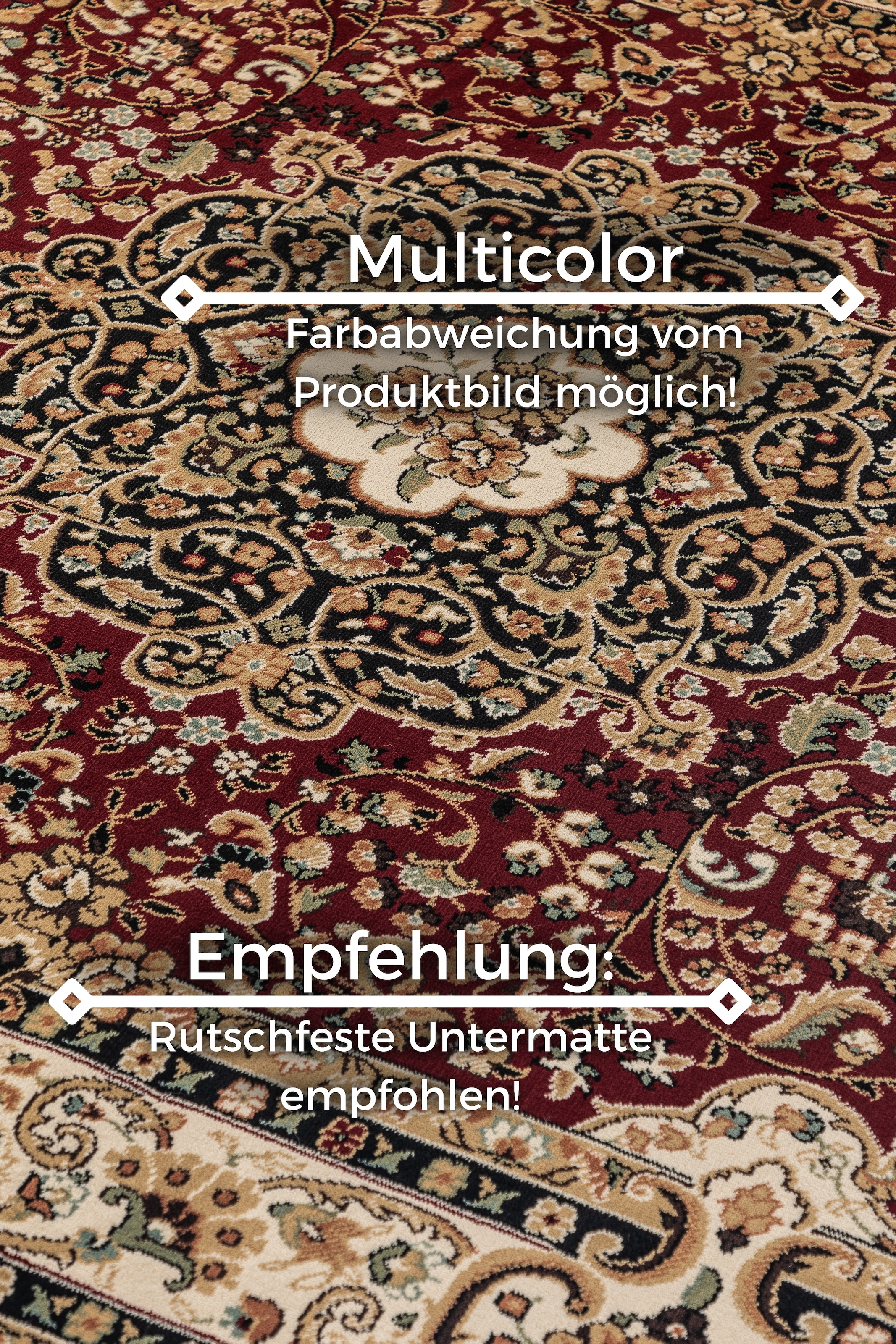 NOURISTAN Teppich »Ghorian«, rechteckig, 8 mm Höhe, Orient Optik, strapazierfähig, pflegeleicht, robust