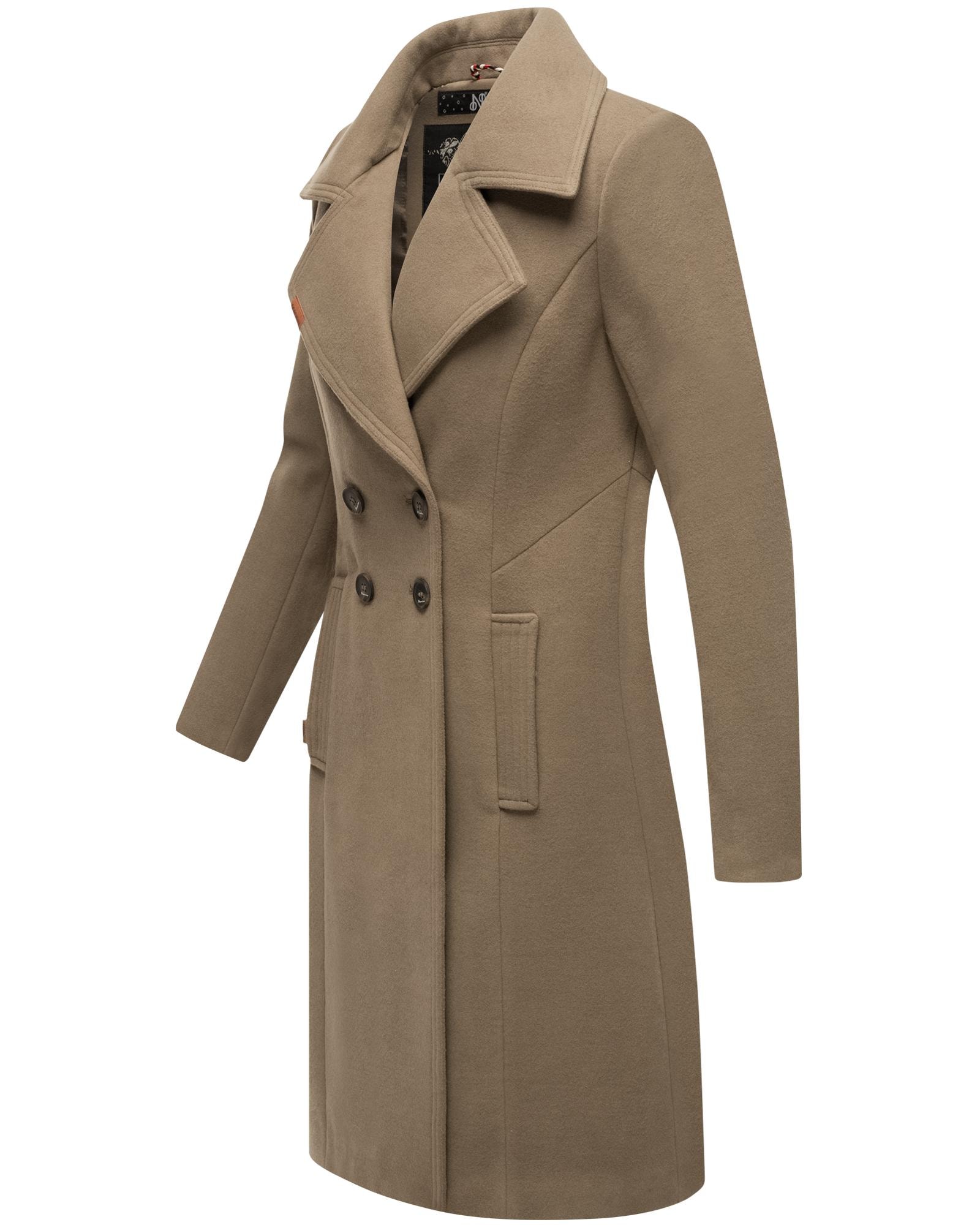 Navahoo Wintermantel »Wooly«, edler Damen Trenchcoat in Wollmantel-Optik