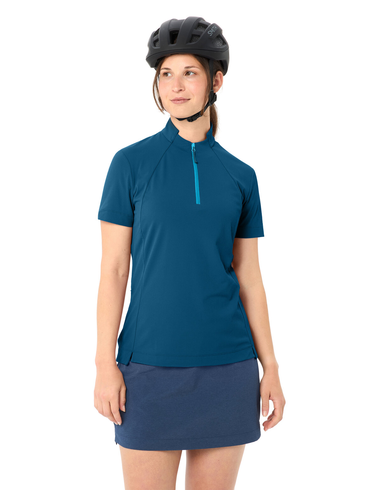 VAUDE Radtrikot "Womens Adlux HZ Shirt" für Radfahren, für Erwachsene, sportliche Passform