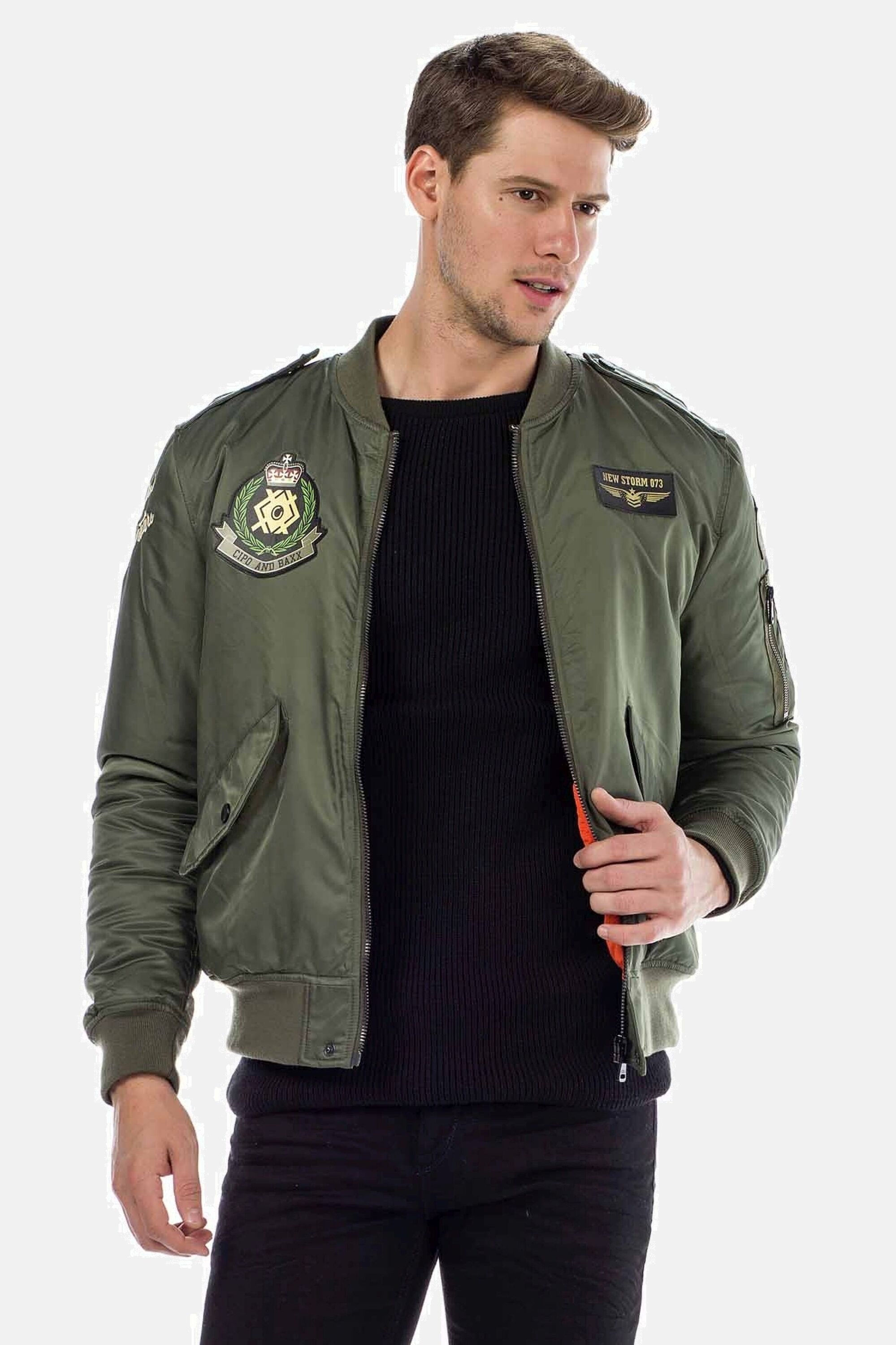 Cipo & Baxx Bomberjacke "Jacke", ohne Kapuze, in Regular-Fit, CM-133