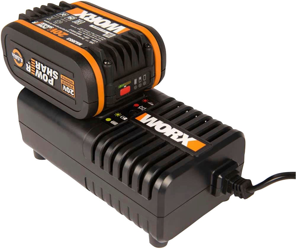 Worx Akku-Set »20V/2Ah,mit 2A Ladegerät PowerShare«, 4000 mAh, für alle 20/40/80V WORX PowerShare Geräte