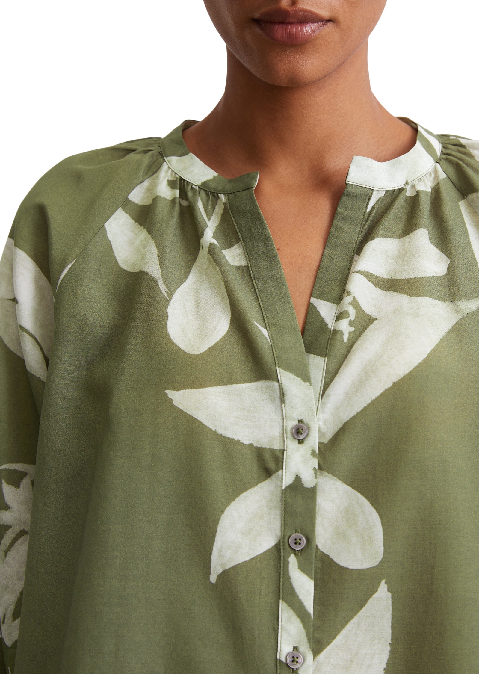 Marc O'Polo Kurzarmbluse »aus Organic-Cotton-Viskose-Mix«