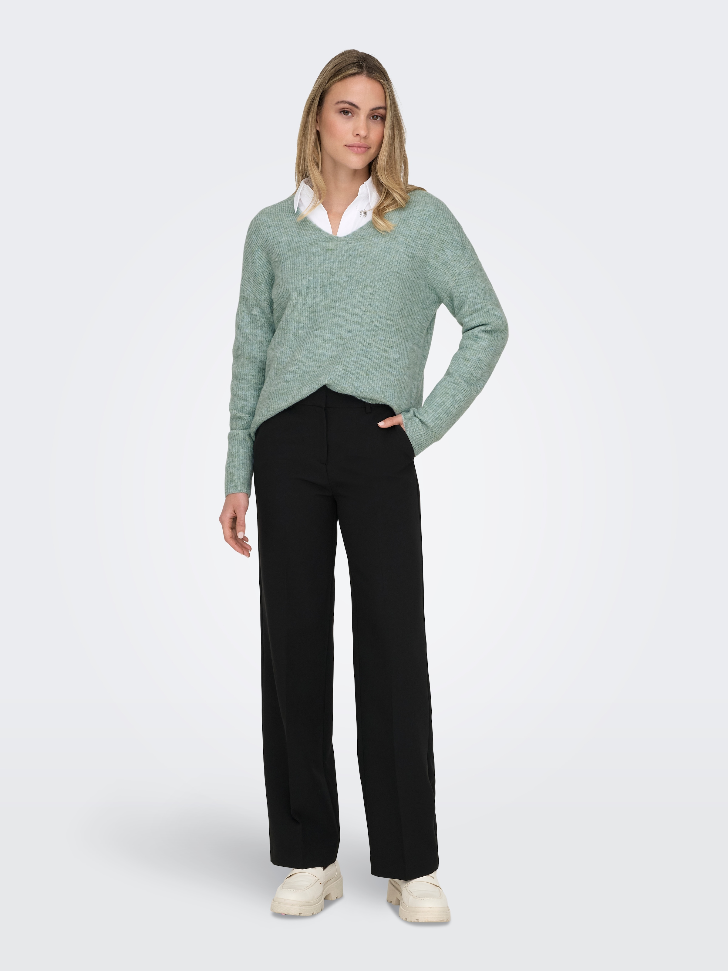 ONLY V-Ausschnitt-Pullover »ONLCAMILLA V-NECK L/S PULLOVER KNT NOOS«