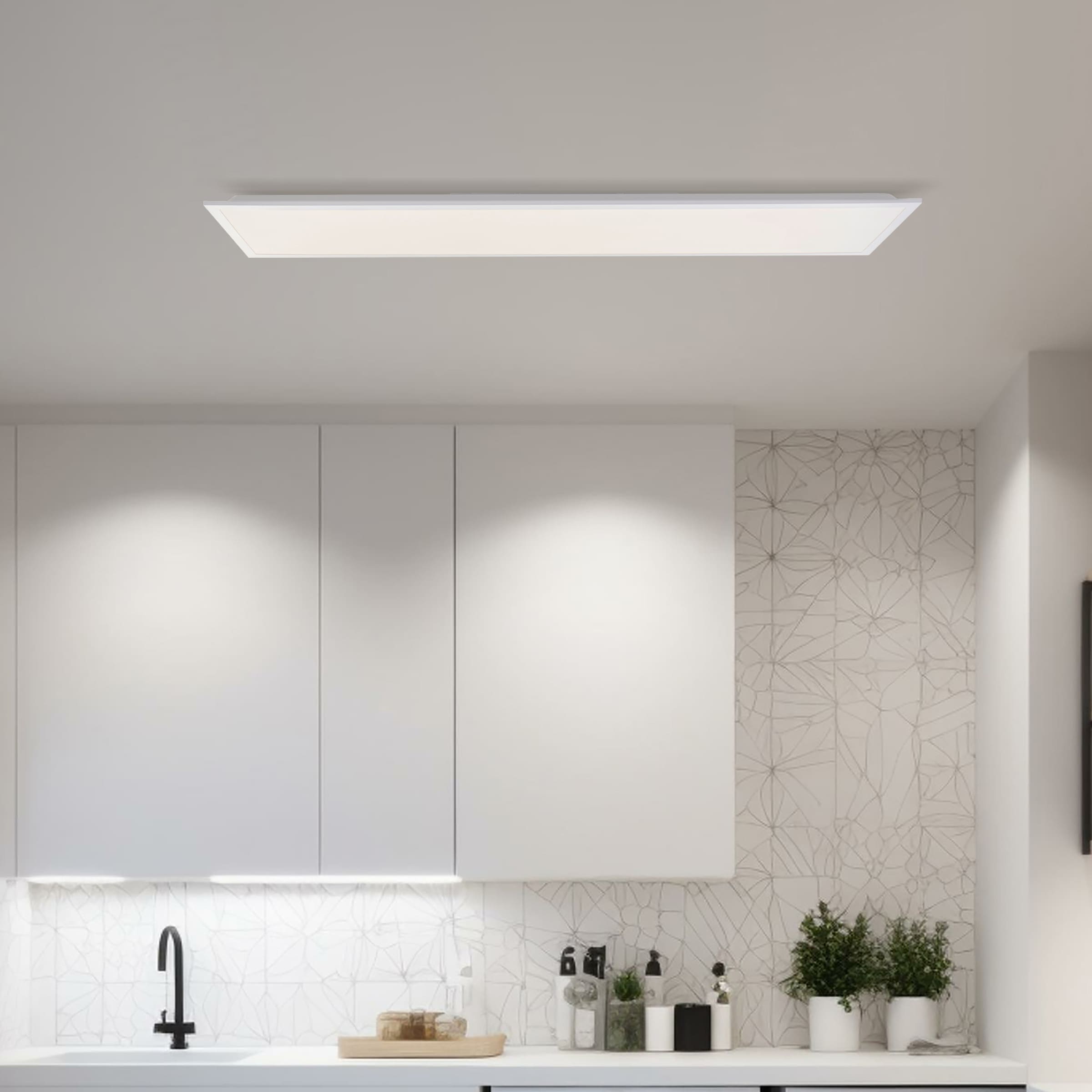 Brilliant LED Deckenleuchte »Briston«, Deckenaufbau-Paneel, 120 x 30 cm, 4200 lm, dimmbar, 3000-6500 K, weiß