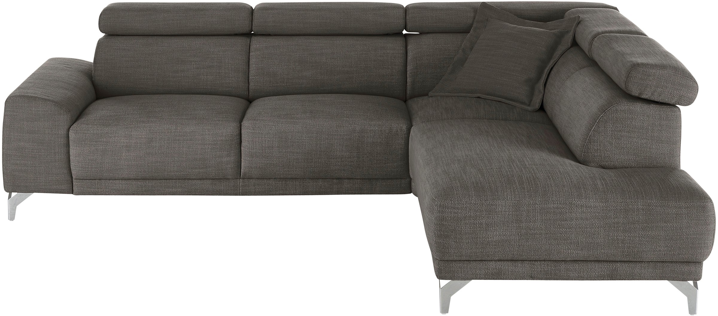 3C Candy Ecksofa »Greve Sofa immer mit manuelle Kopfteilverstellungen, modern, elegant«, wahlweise motorischer Sitzvorzug, bequem und zeitlos, L-Form