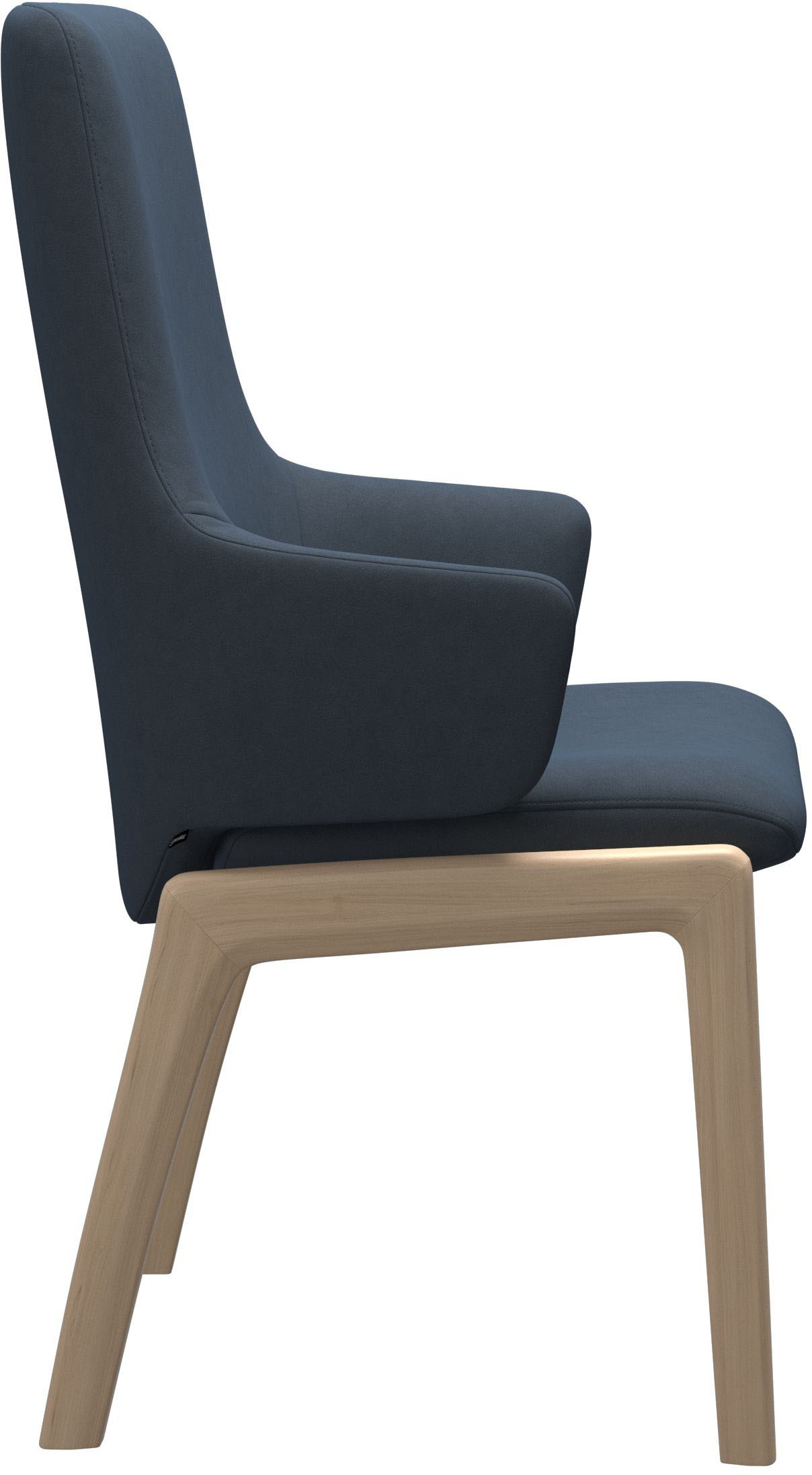 Stressless® Polsterstuhl »Laurel«, Microfaser DINAMICA, High Back mit Armlehne, Größe L, mit abgerundeten Beinen in Eiche